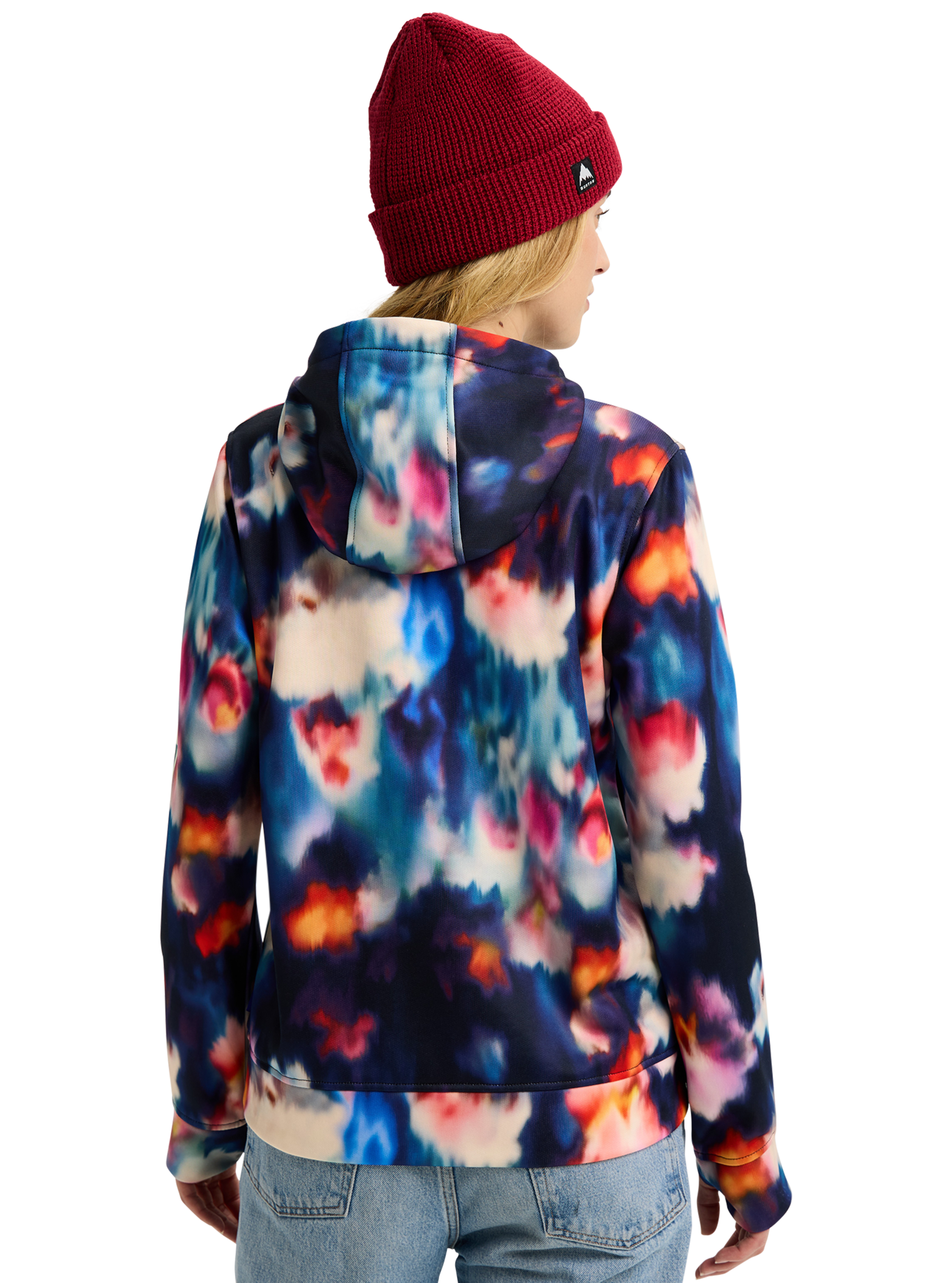 Burton Oak hoodie dame True Black fleece