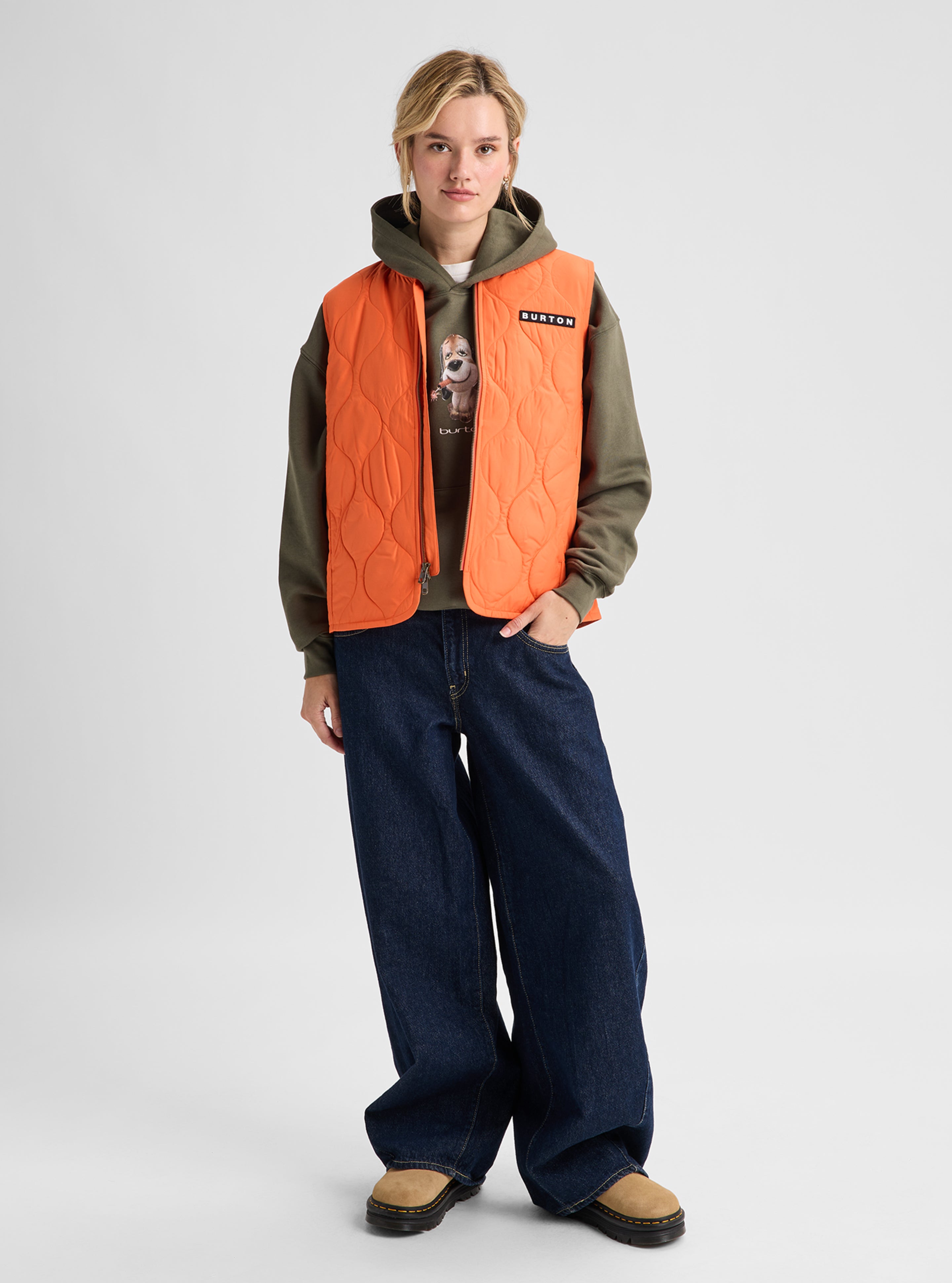 Burton Quilted Synthetic puffervest dame isolert