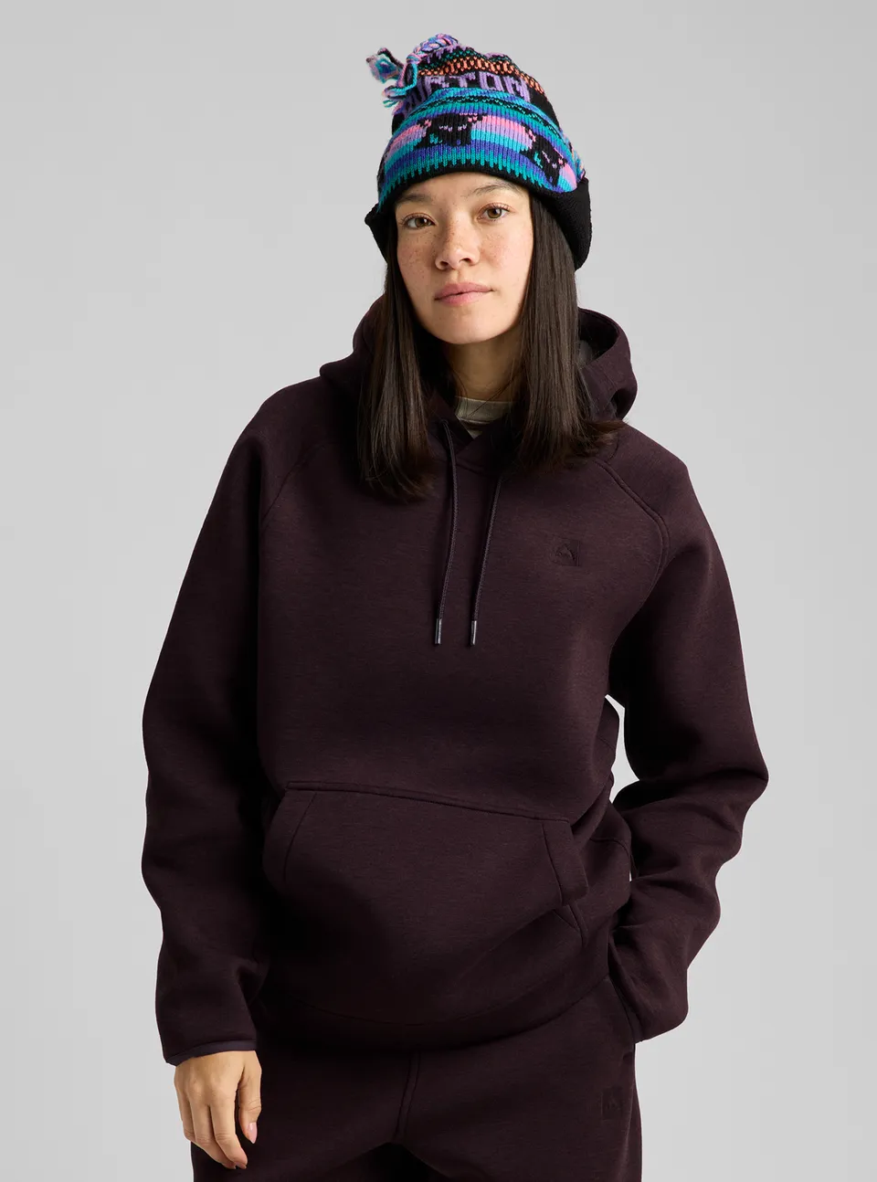 Burton SpaceCloud hettegenser dame brun ullblanding