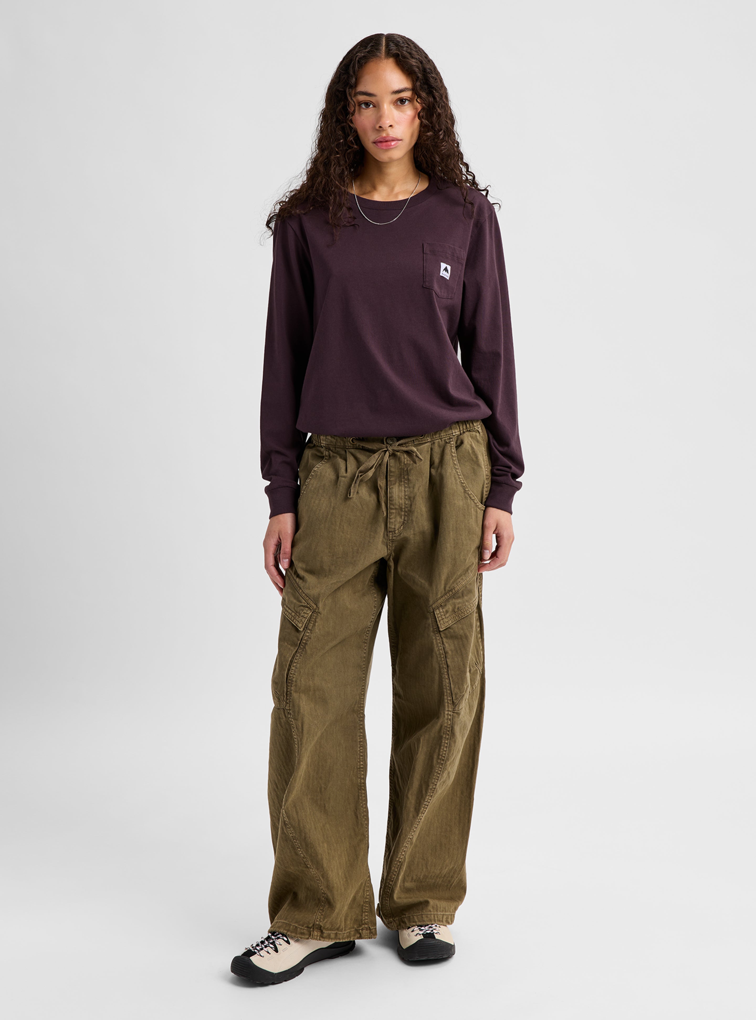 Burton Colfax langermet t-skjorte Bear Hug Brown bomull