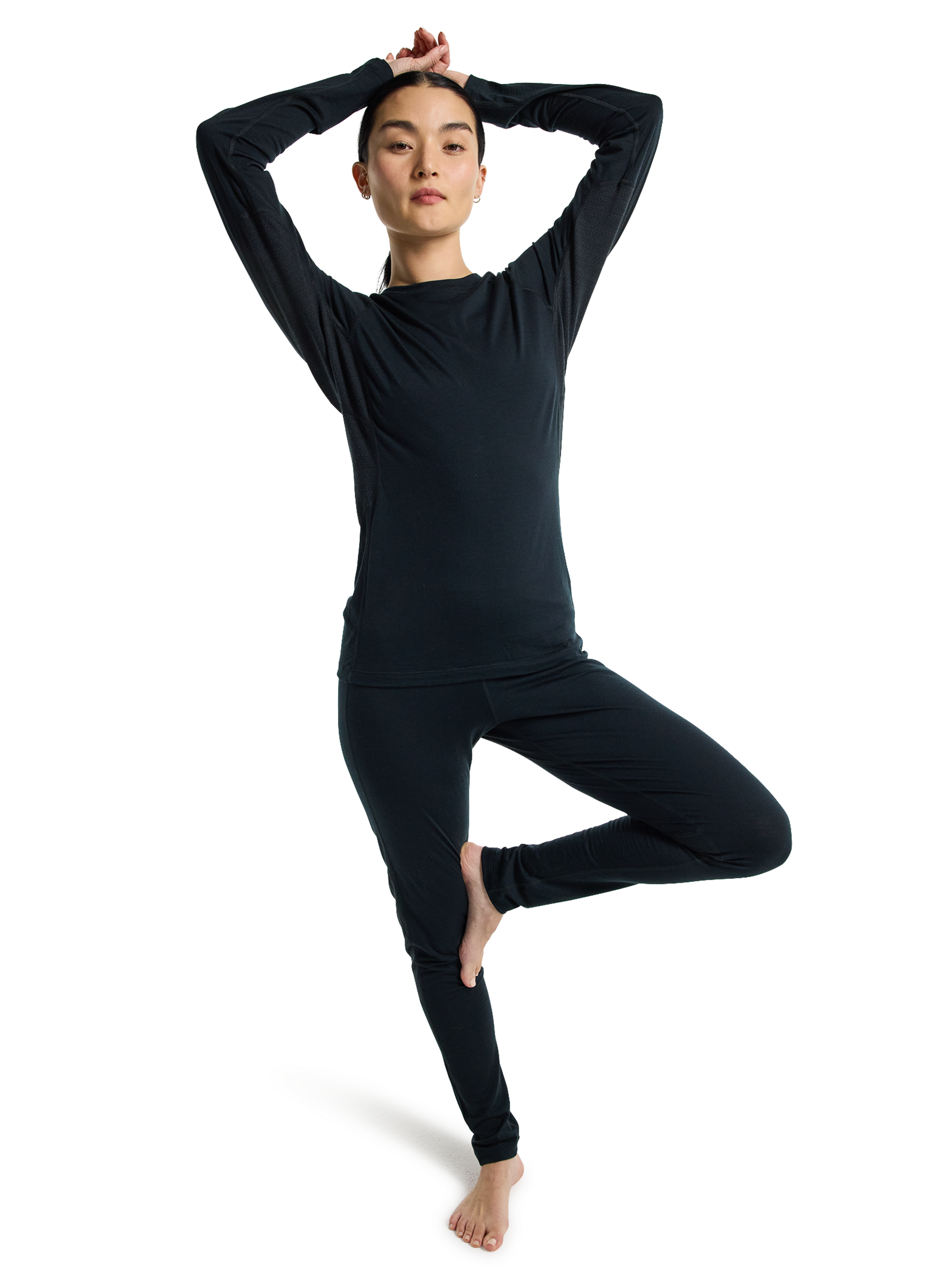 Burton Phayse Merino underbukse dame svart ull