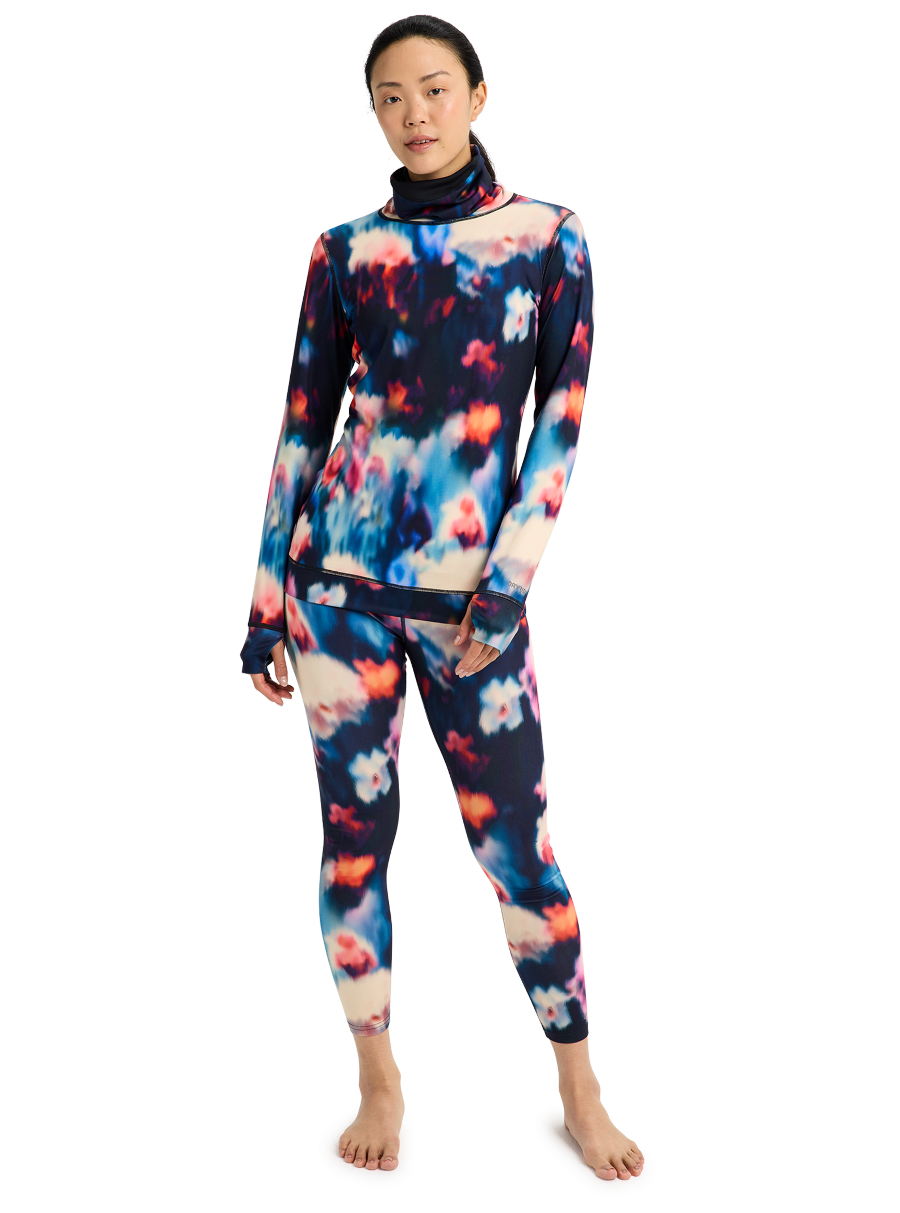 Burton Midweight ulltrøye True Black høy hals dame