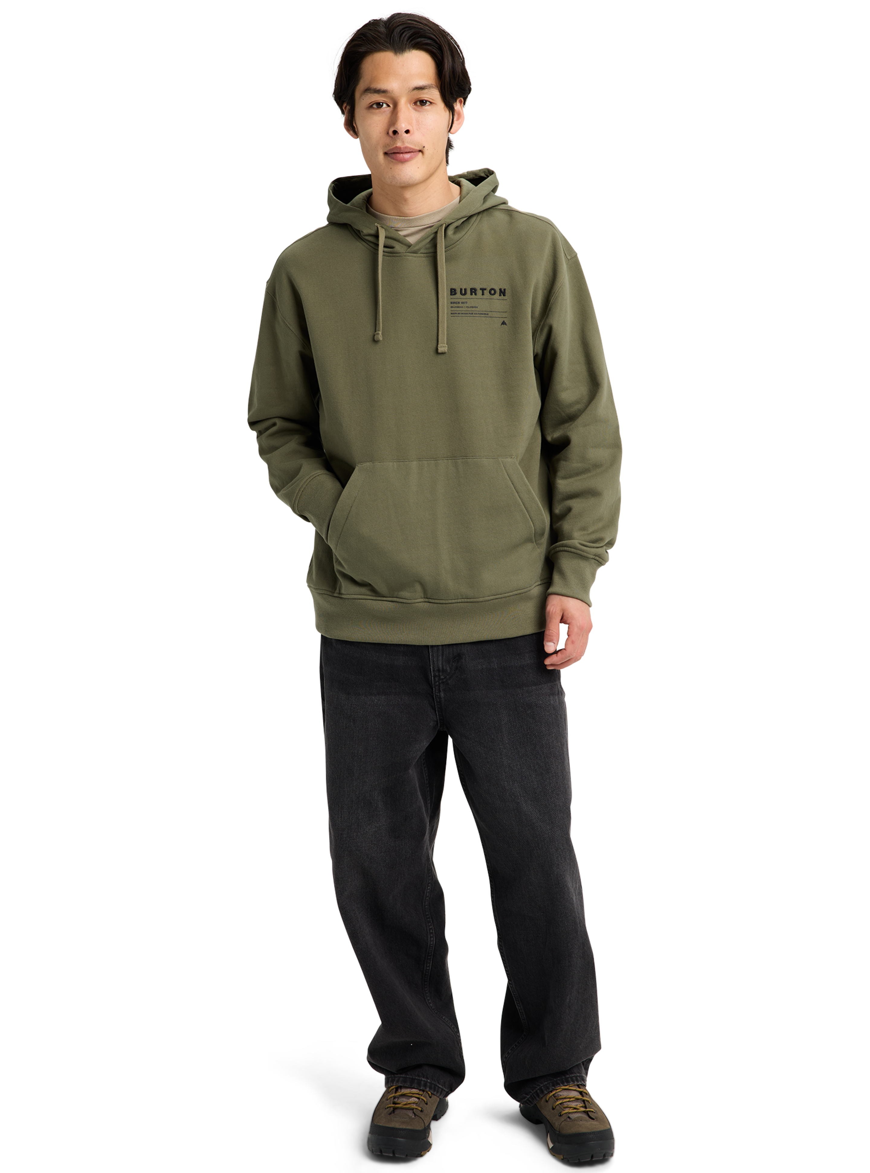 Burton Moretown hettegenser forest moss bomull