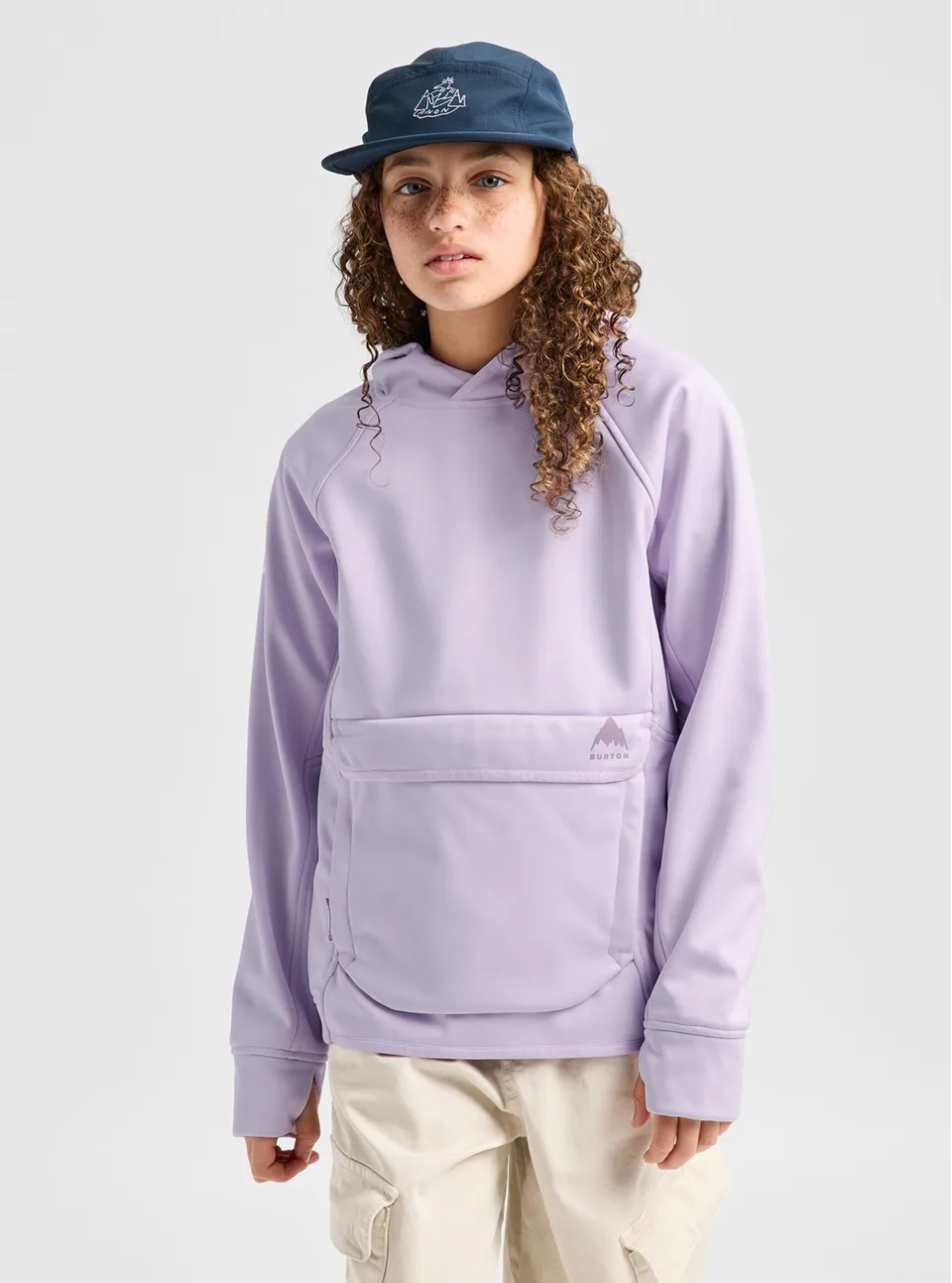 Burton Crown Weatherproof Riding Pullover hoodie barn Moondust Purple vanntett