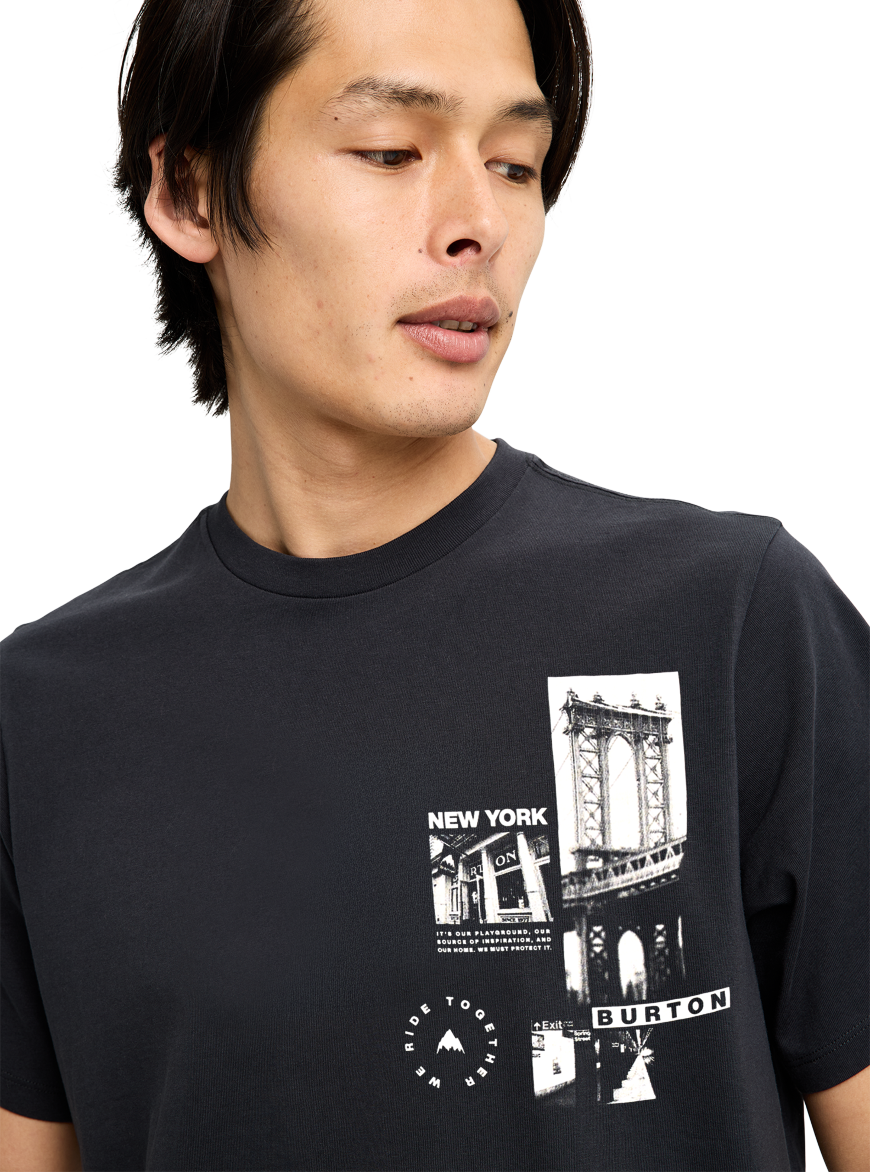 Burton NYC t-skjorte True Black økologisk bomull