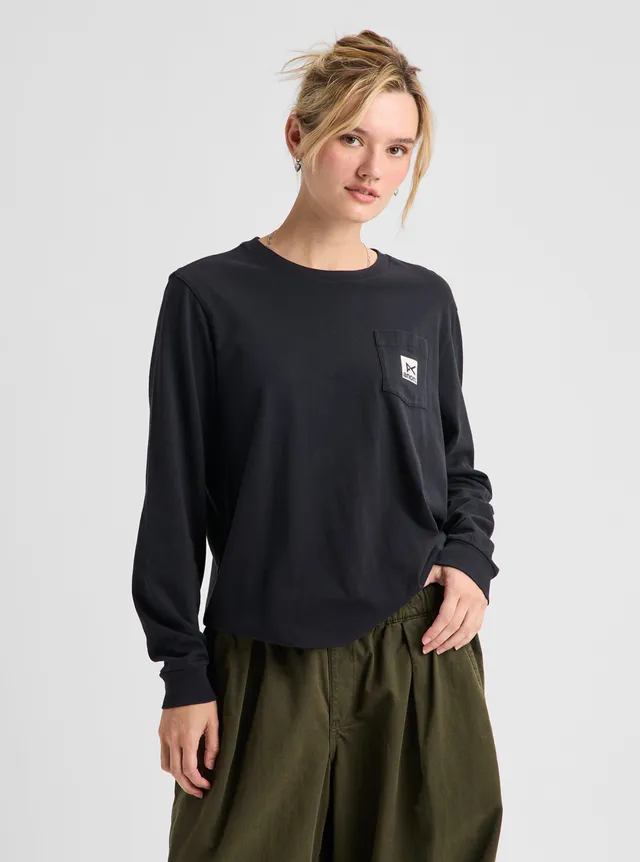 Anon Long Sleeve langermet t-skjorte True Black bomull