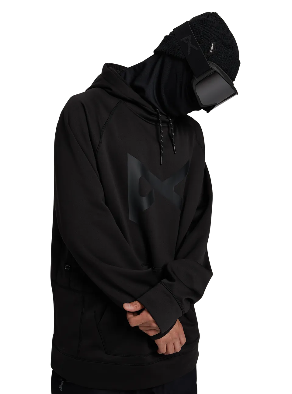 Anon MFI Pullover Hoodie hettegenser Terracotta Black fleece