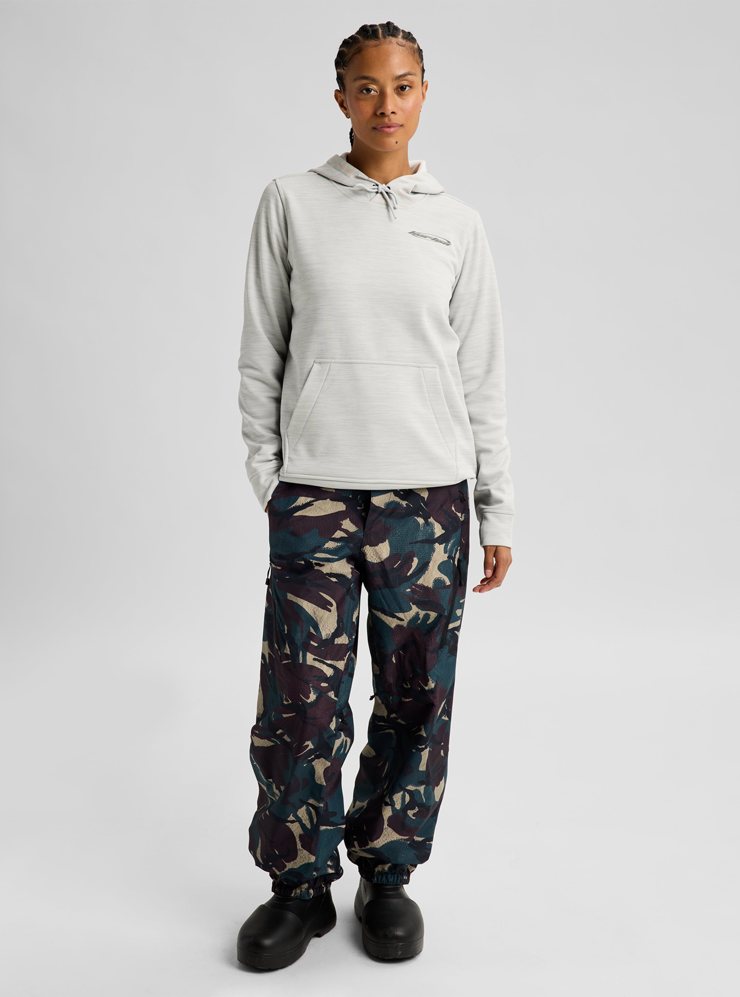 Burton Oak Pullover hettegenser Seersucker Camo varm fleece