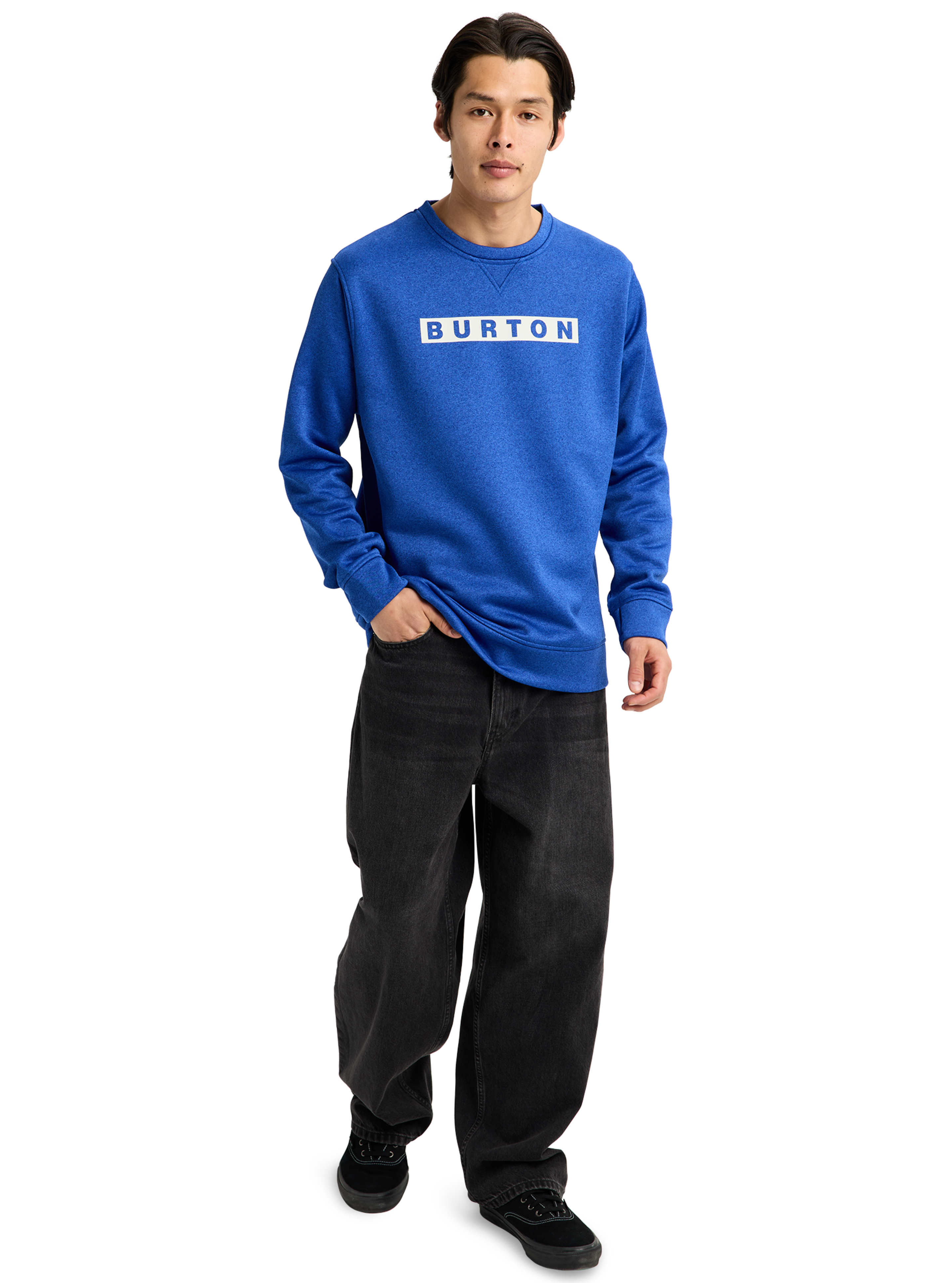 Burton Oak Pullover Crew genser true black heather fleece