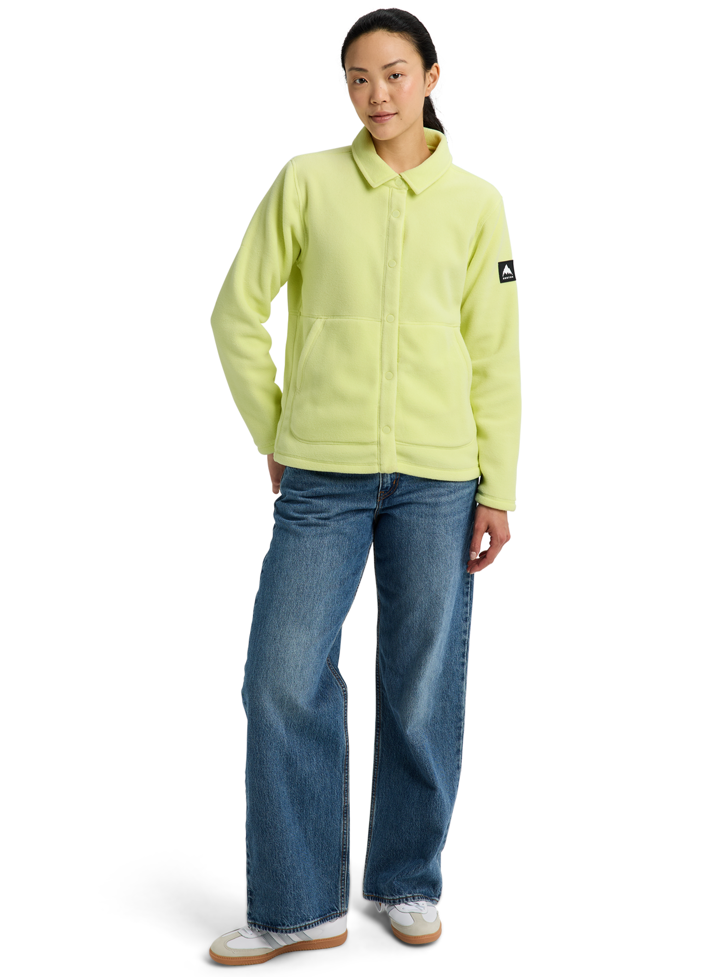 Burton Cinder Fleece snapskjorte dame graffiti camo varm