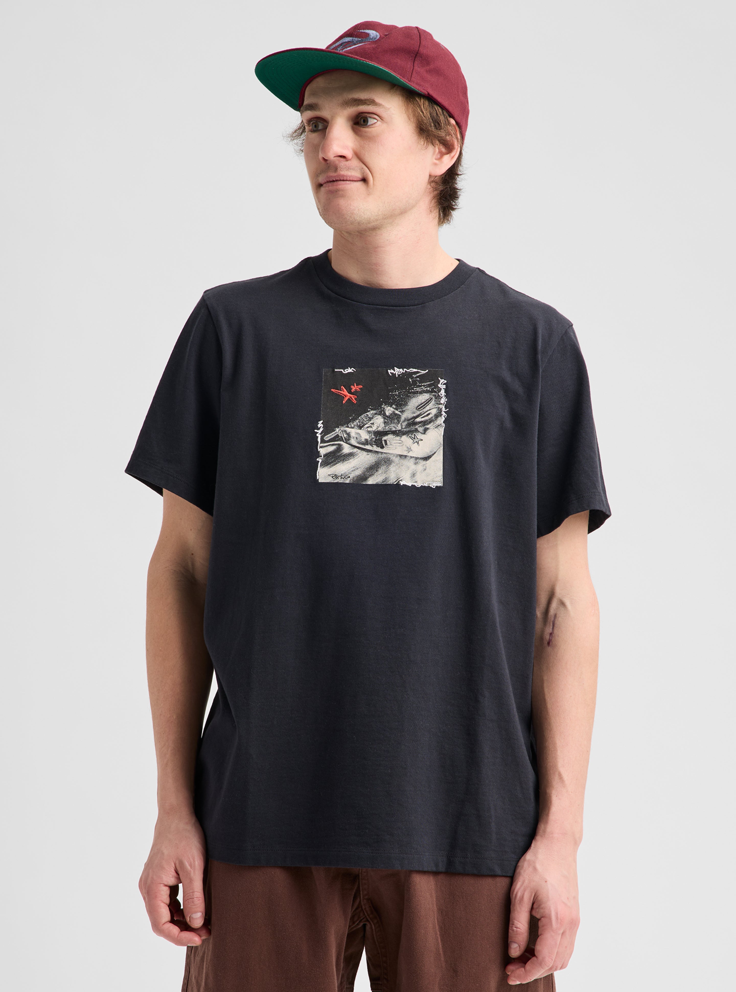 Burton Rider 27 t-skjorte True Black metalltrykk