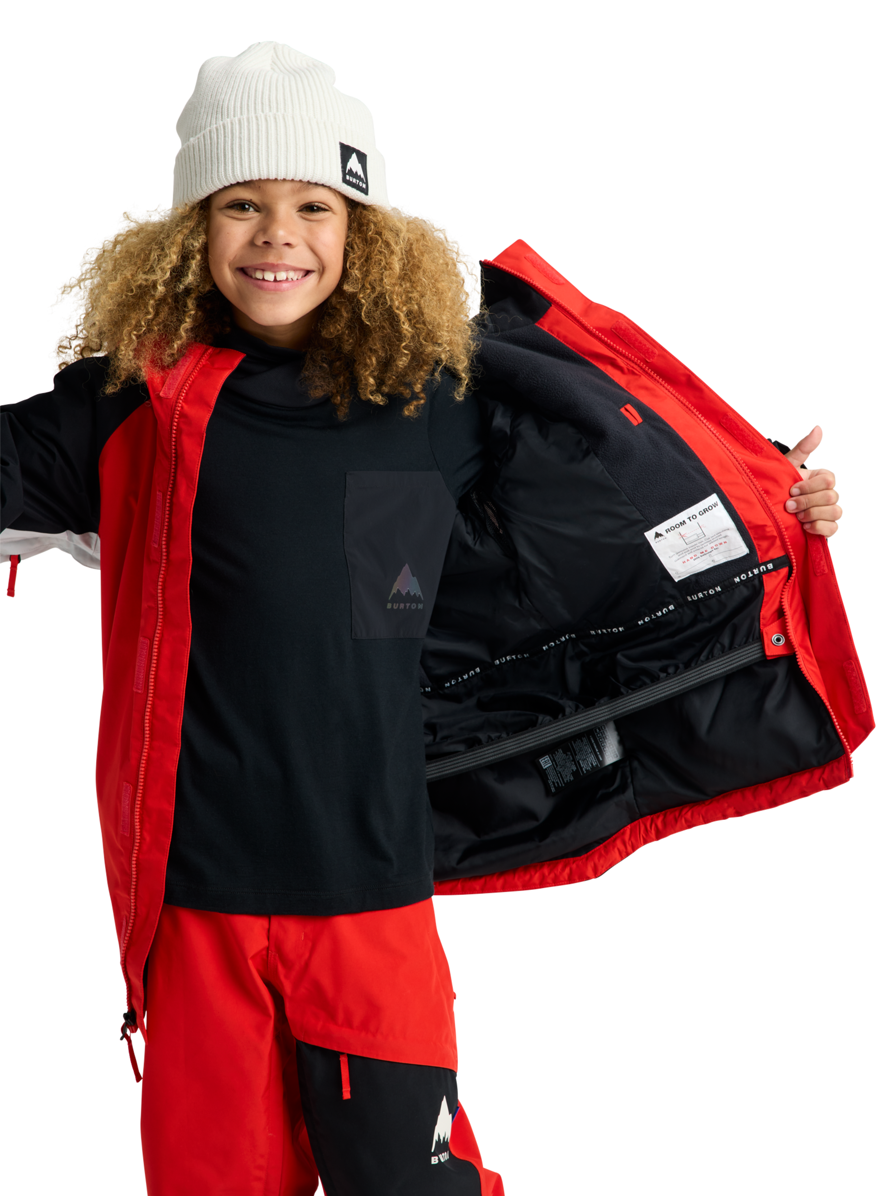 Burton Powline Gore-Tex 2L barnejakke flame scarlet XS vanntett
