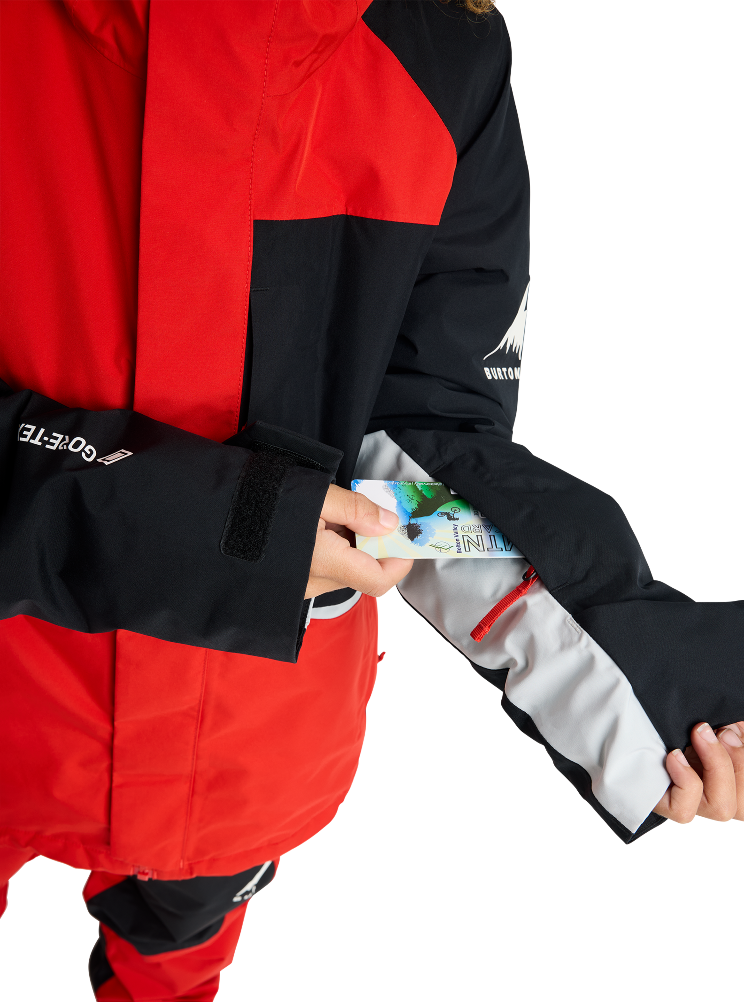 Burton Powline Gore-Tex 2L barnejakke flame scarlet XS vanntett