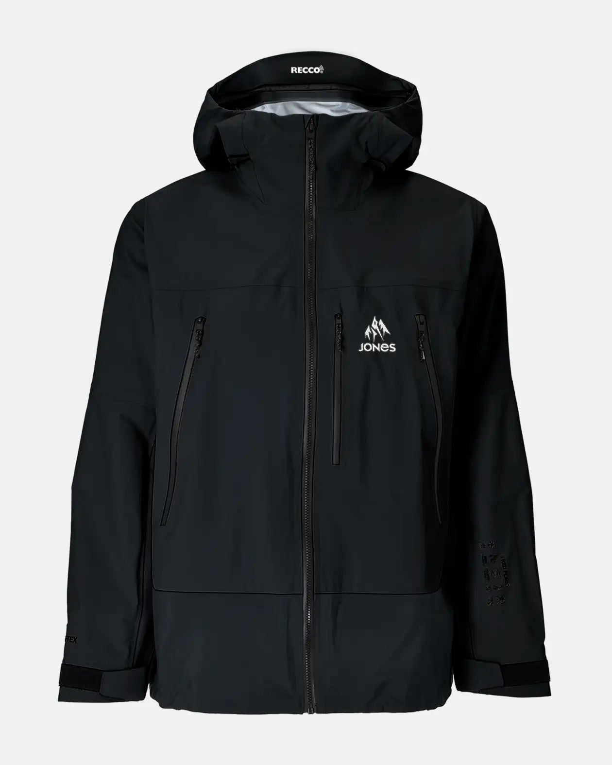 Jones Higher Gore-Tex 3L herrejakke stealth black 3-lags
