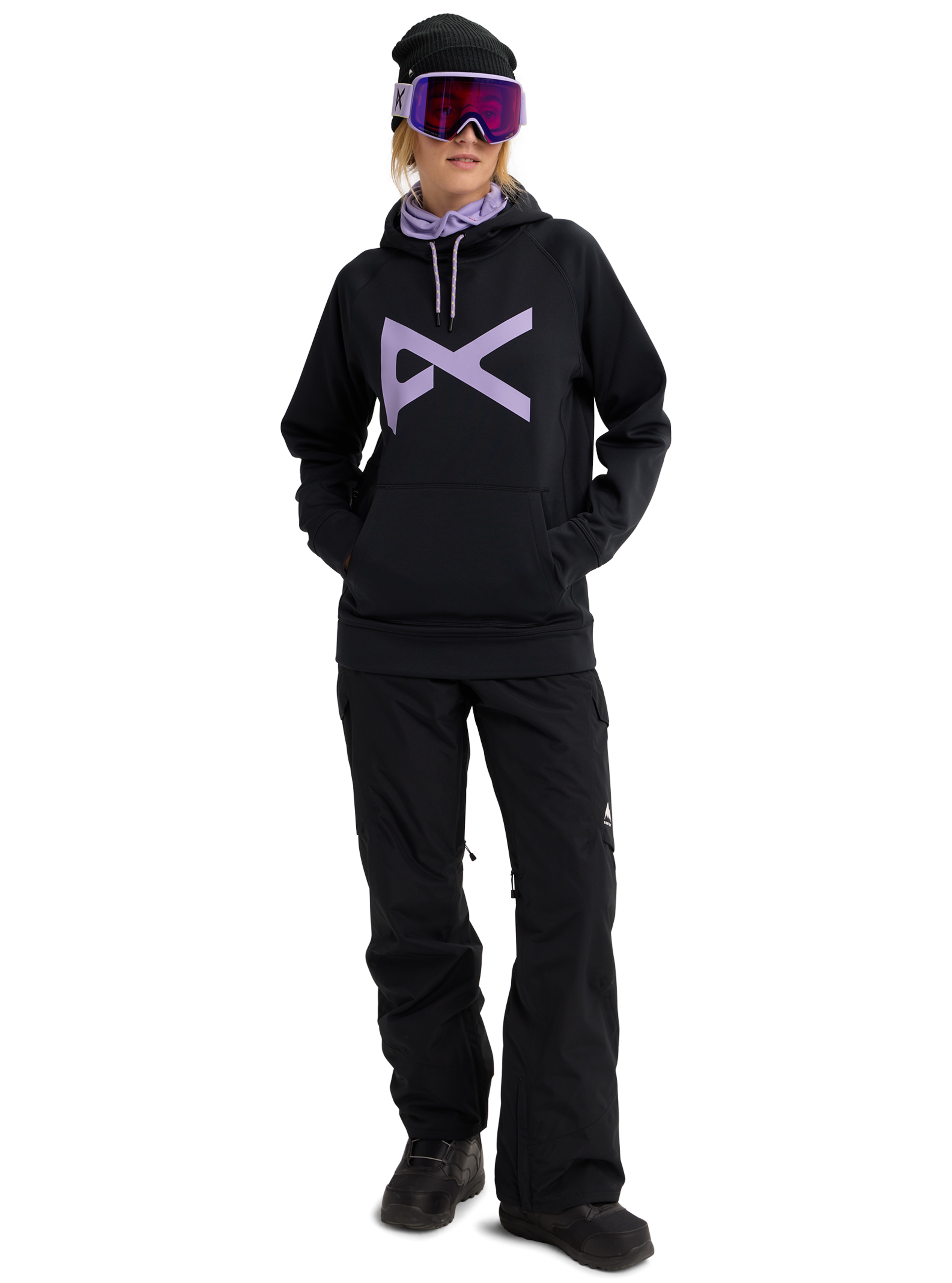 Anon MFI Pullover Hoodie hettegenser Hyper Lilac fleece