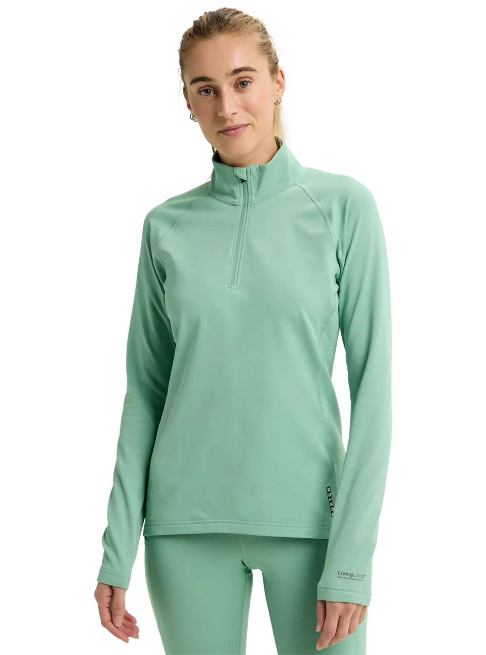 Burton Heavyweight X Base Layer Quarter-Zip genser dame True Black