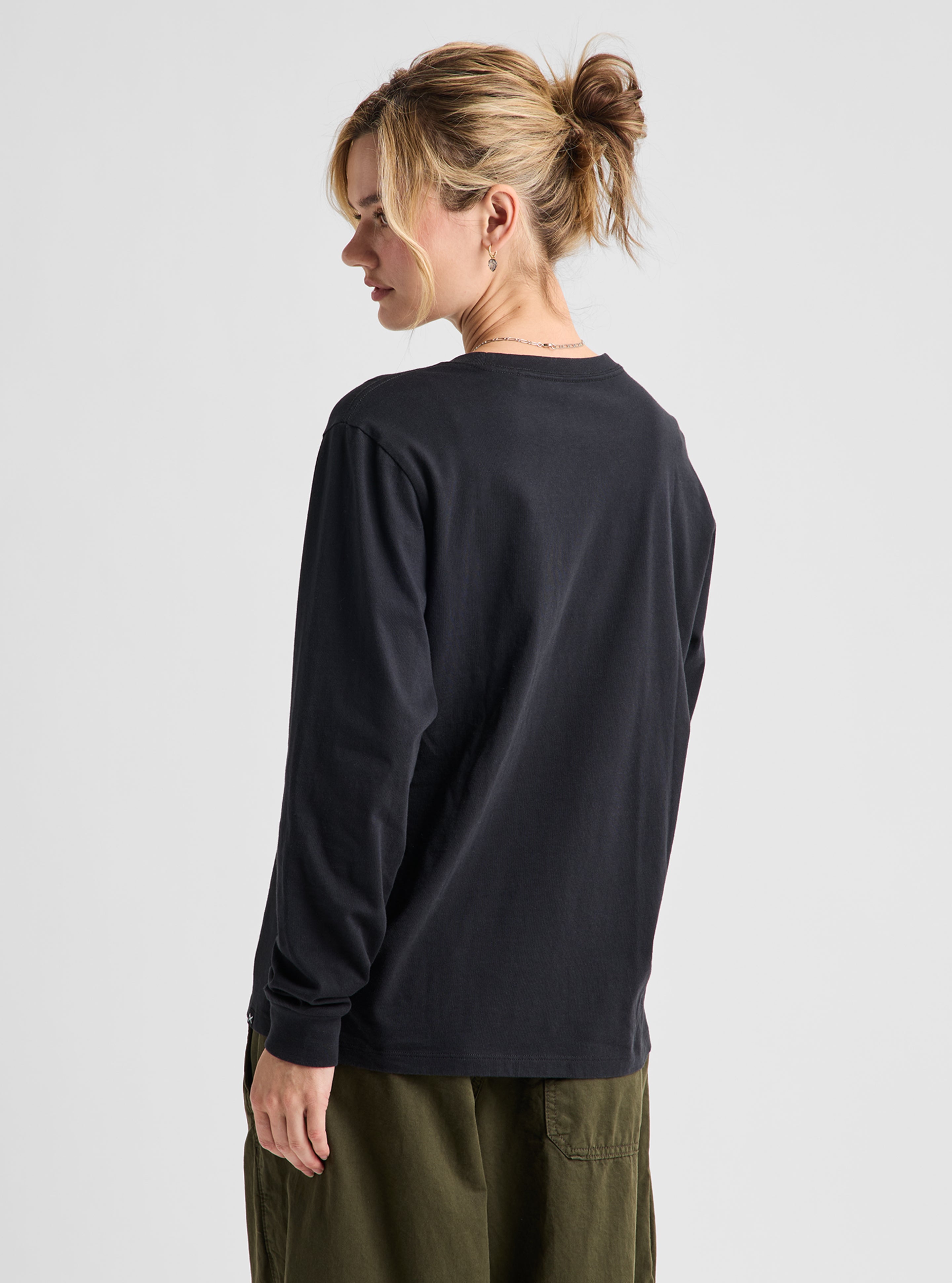 Anon Long Sleeve langermet t-skjorte True Black bomull