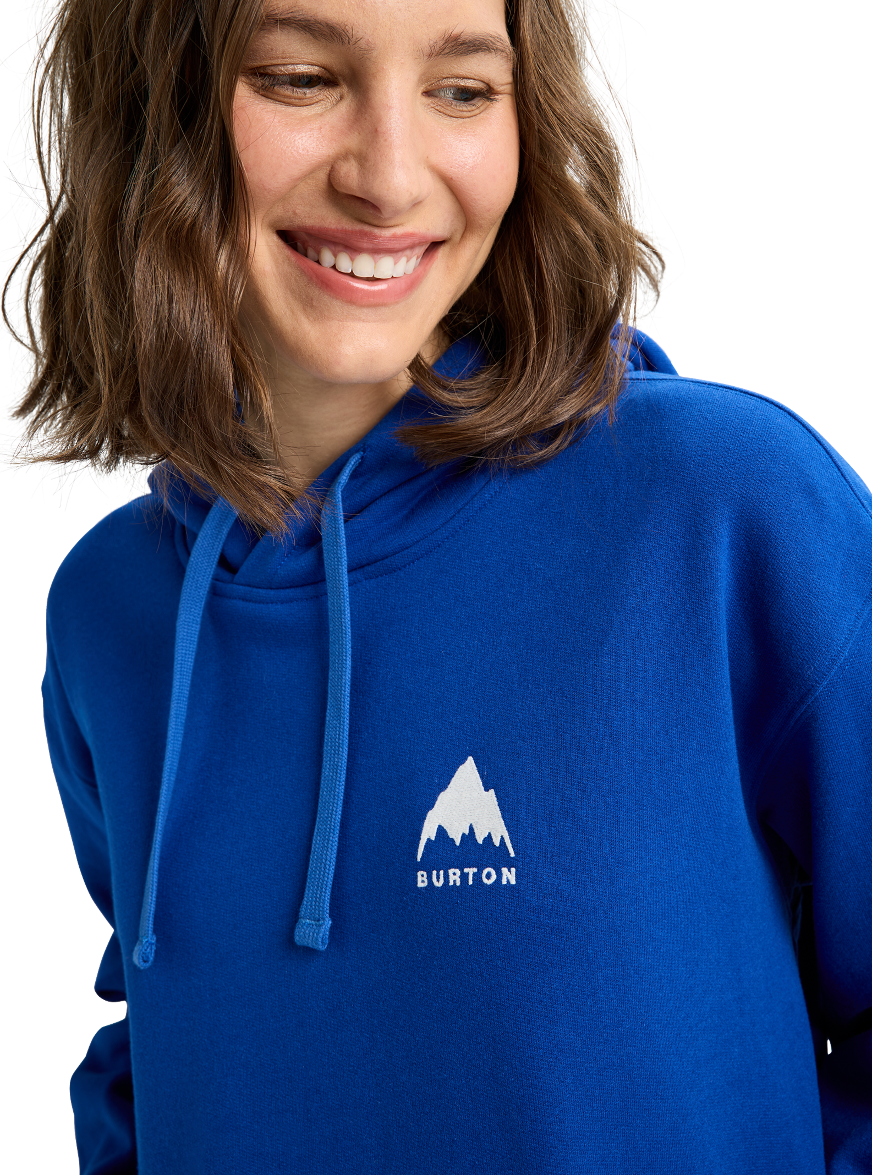 Burton Mountain Pullover hettegenser Jake Blue økologisk bomull