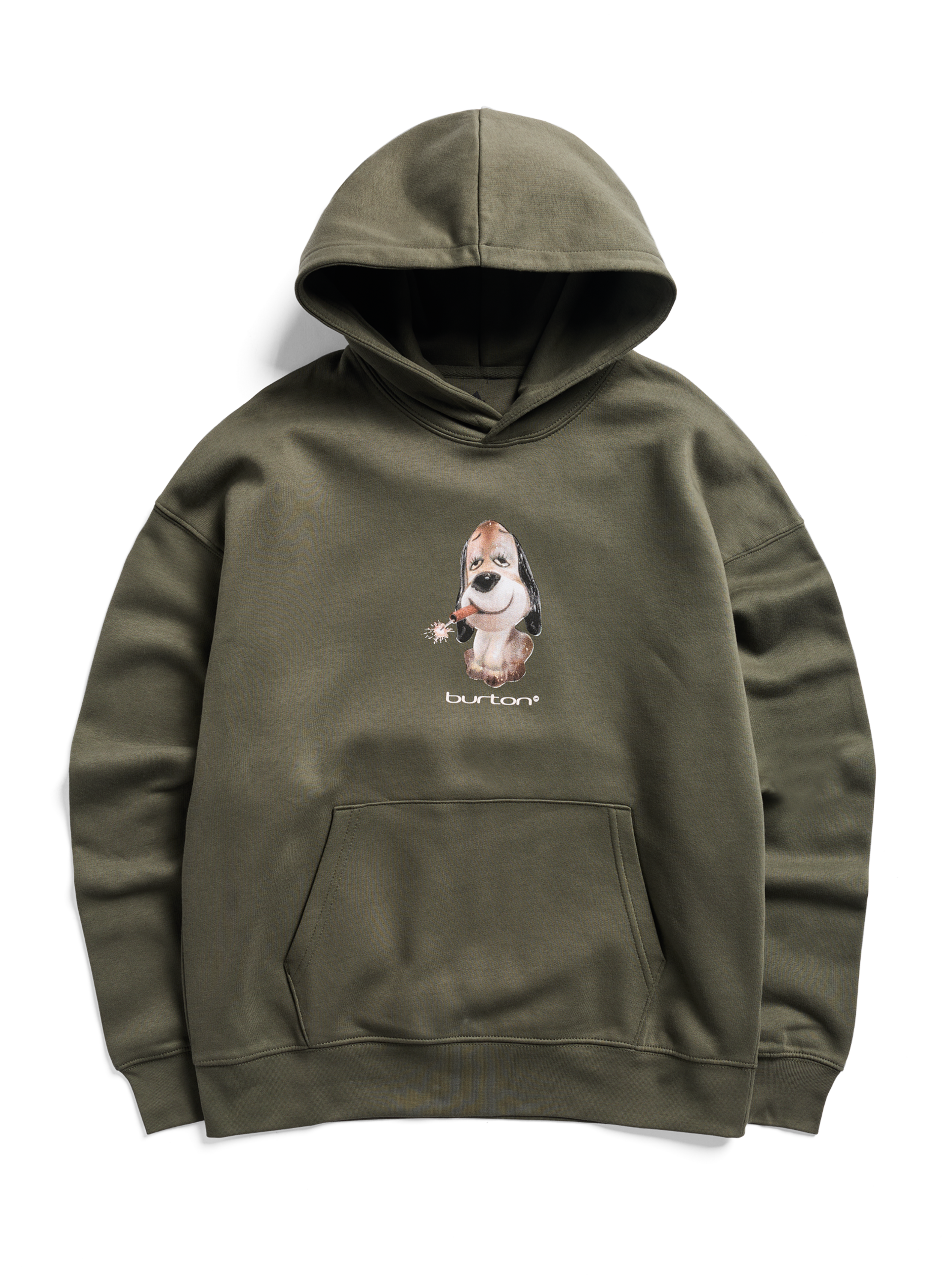 Burton Short Fuse Pullover hettegenser Khaki Green