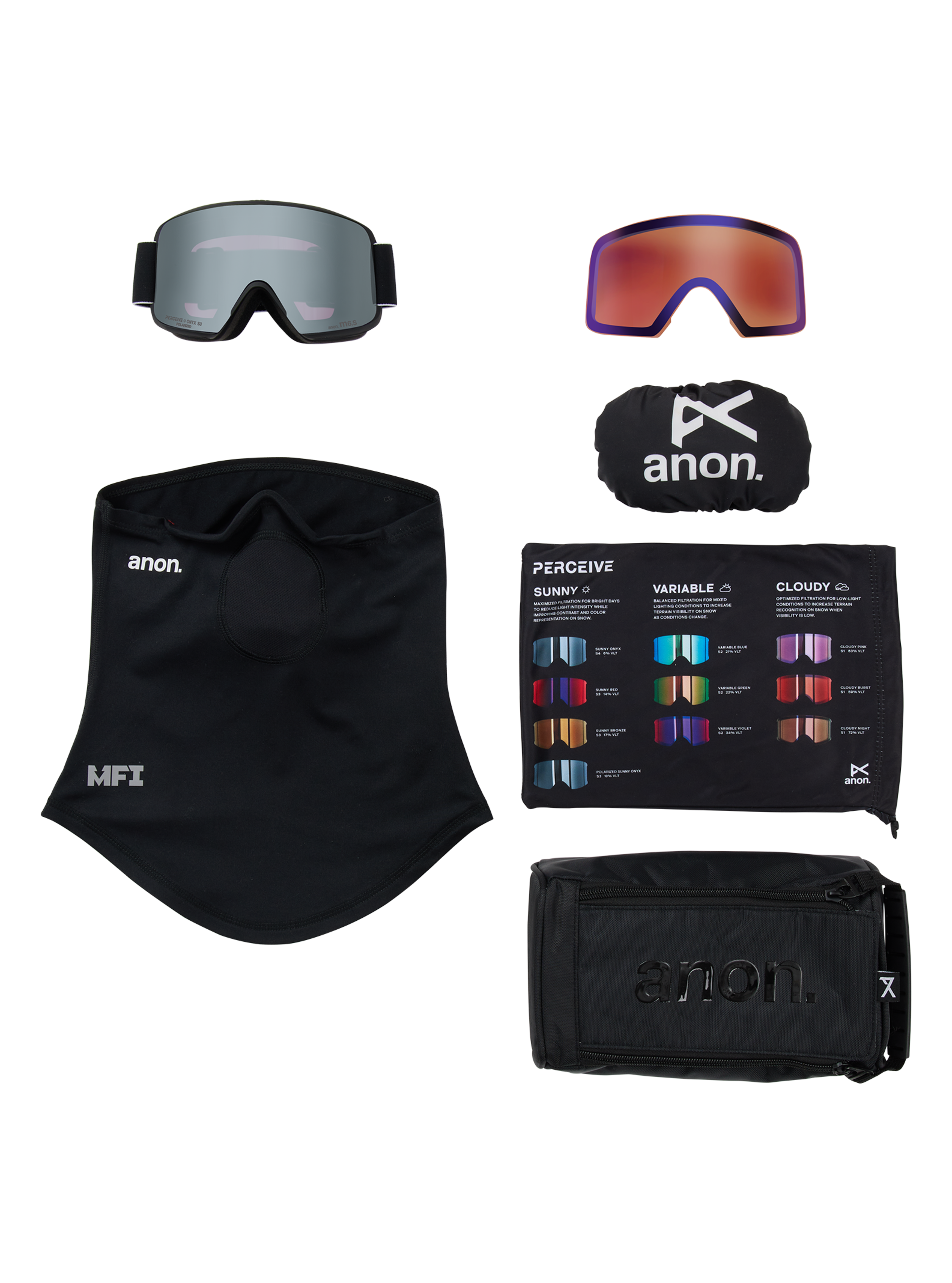 Anon M6S skibriller Black polarisert MFI