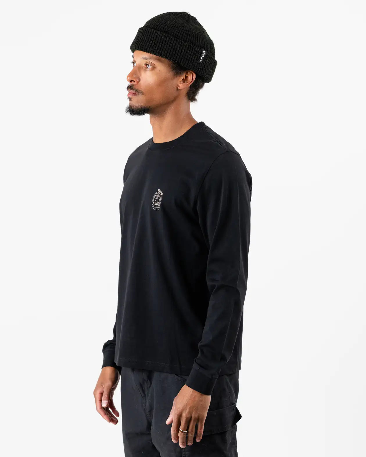 Jones Graphic Organic Cotton Long Sleeve t-skjorte smoke gray