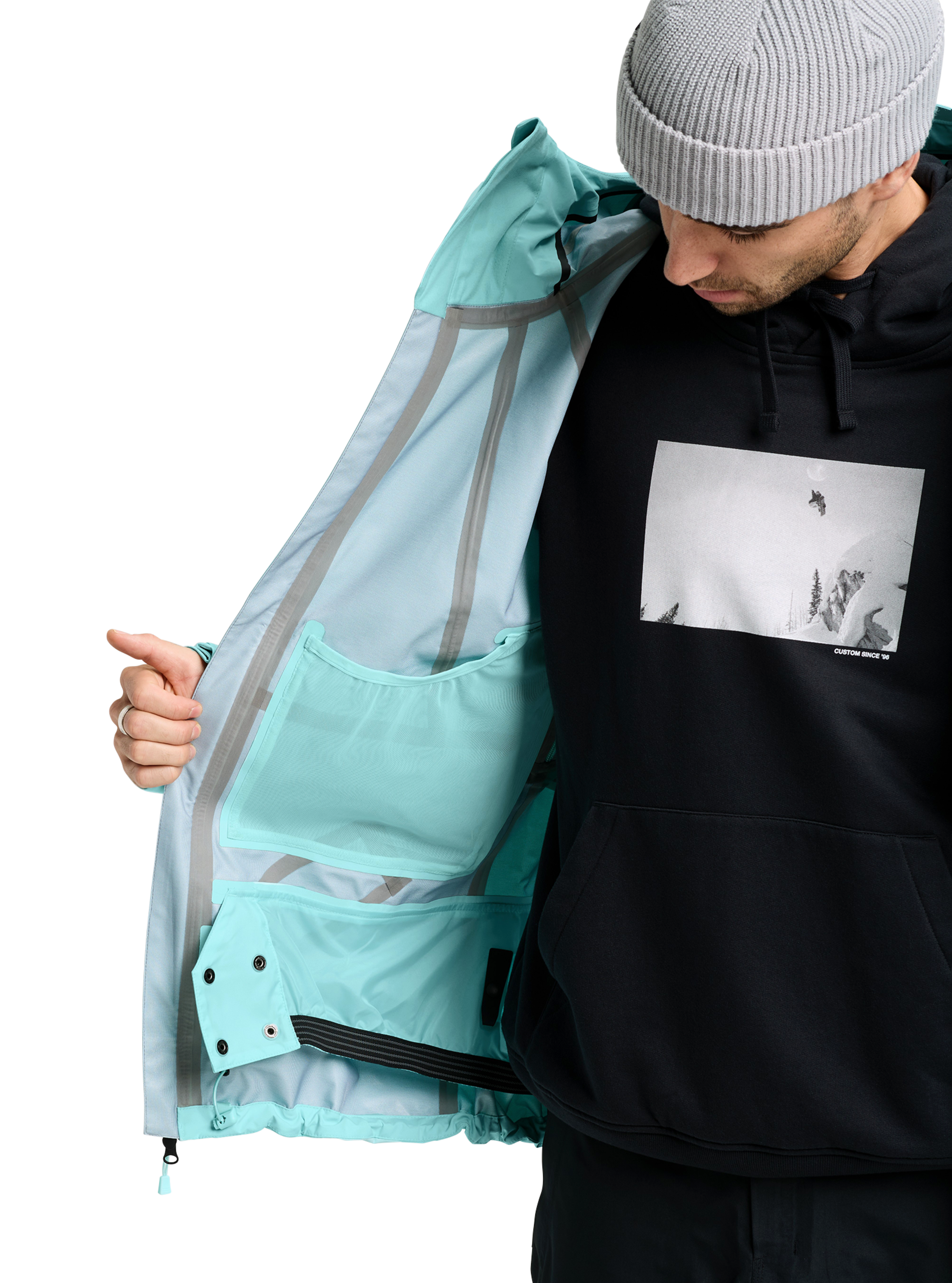 Burton Reserve 3L skalljakke Light Teal pustende 20k
