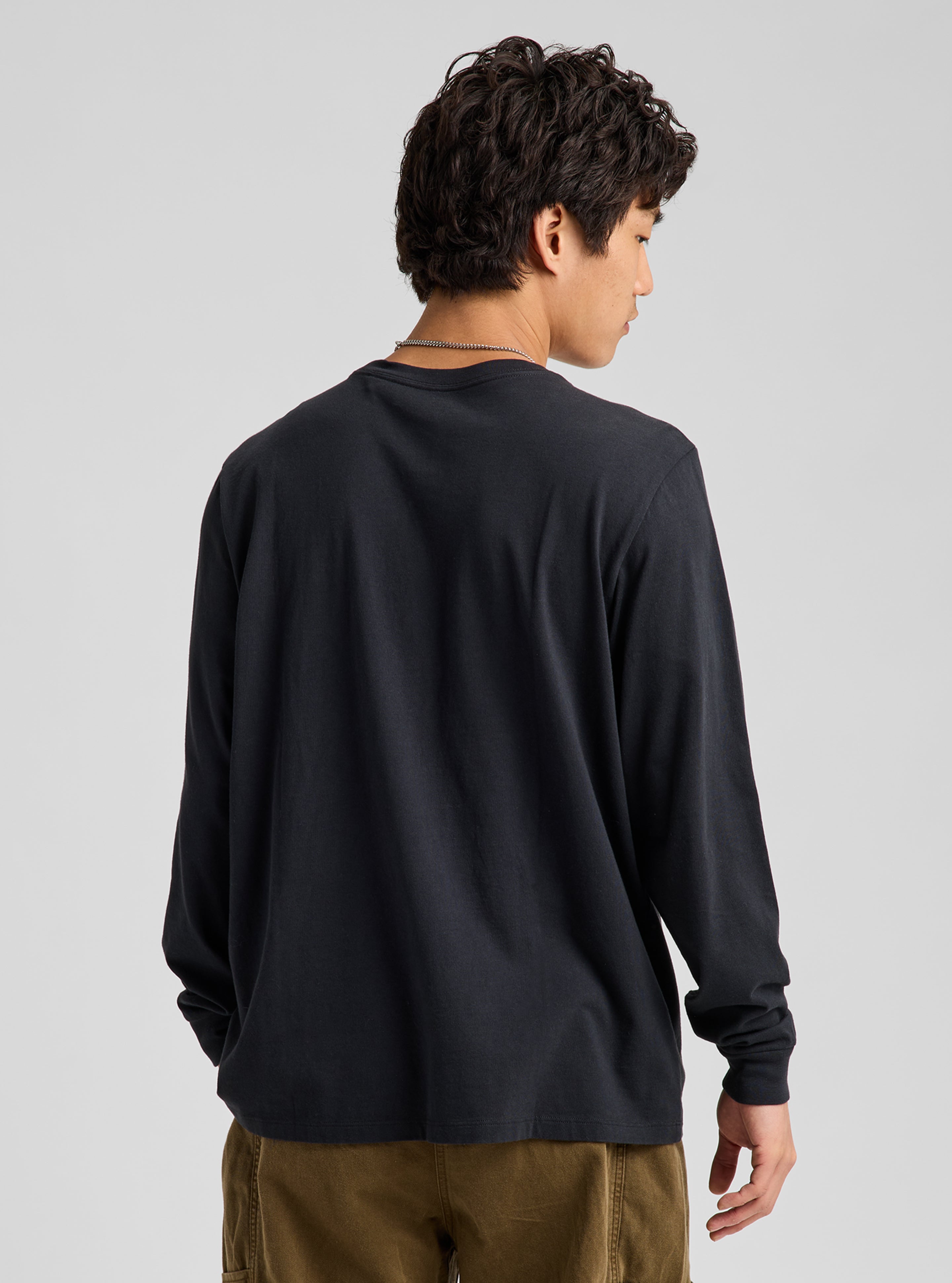 Anon Long Sleeve langermet t-skjorte True Black bomull
