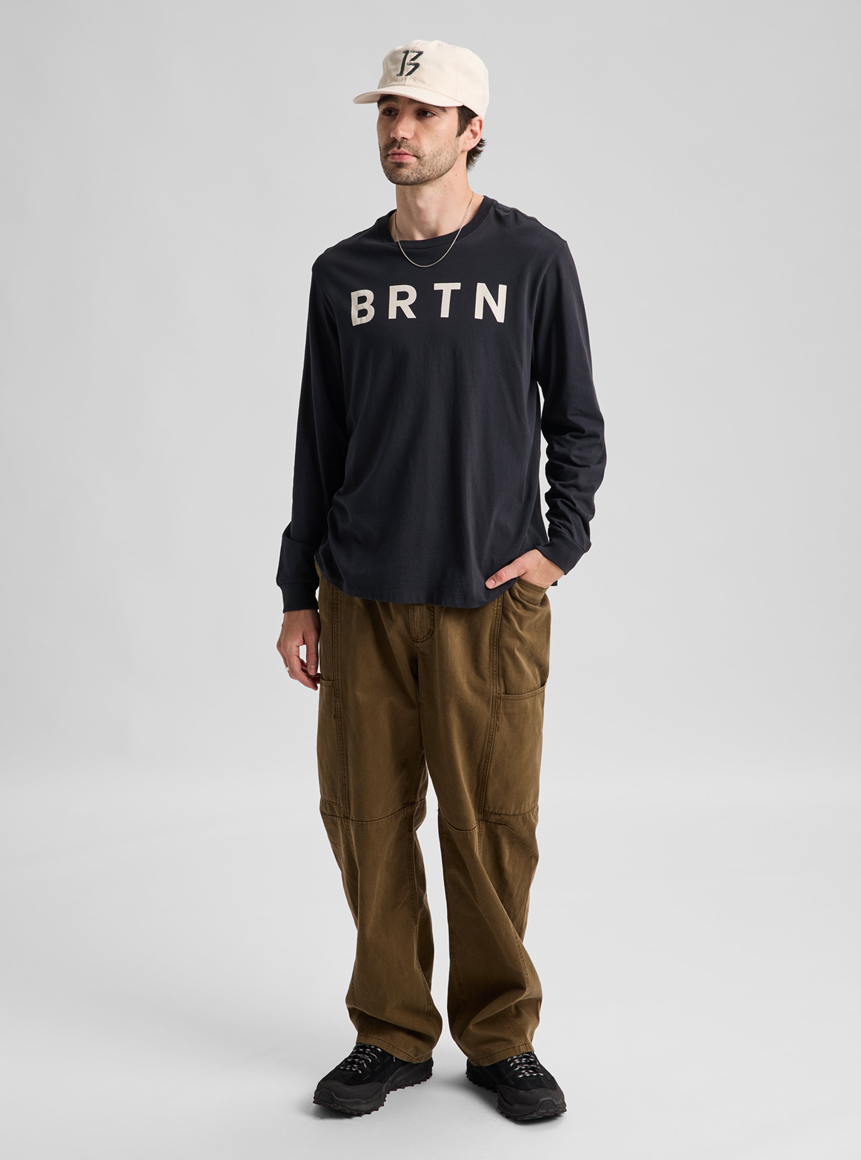 Burton BRTN langermet t-skjorte Dried Moss bomull