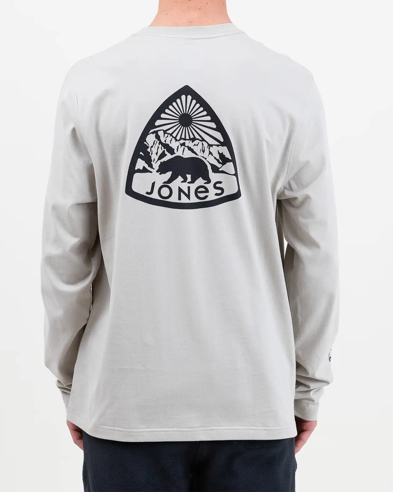 Jones Graphic Organic Cotton Long Sleeve t-skjorte smoke gray