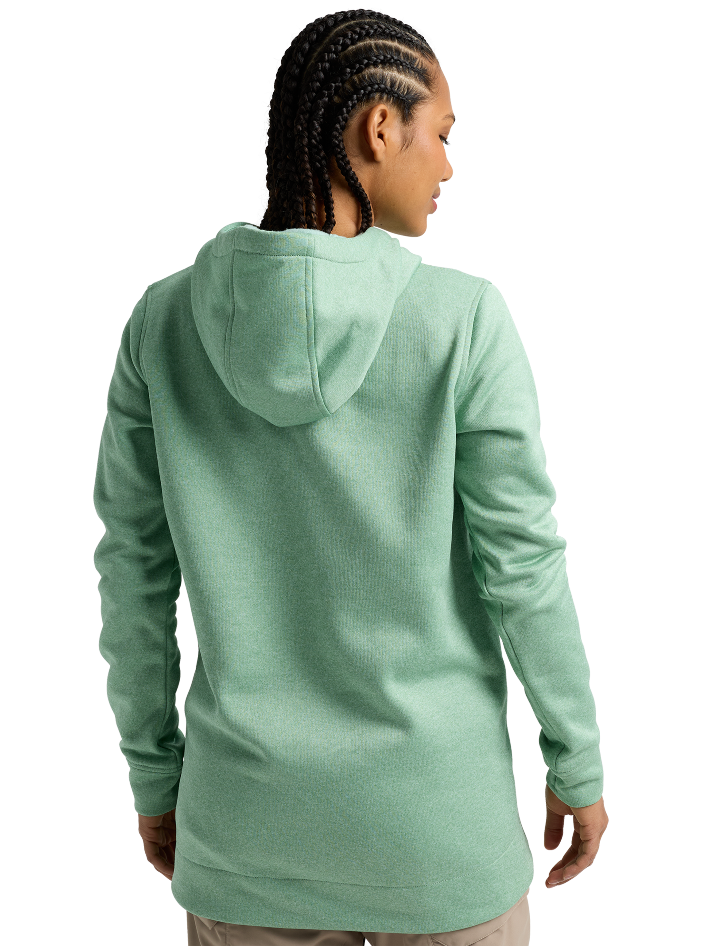 Burton Oak Long hoodie dame Washed Lavender Heather fleece