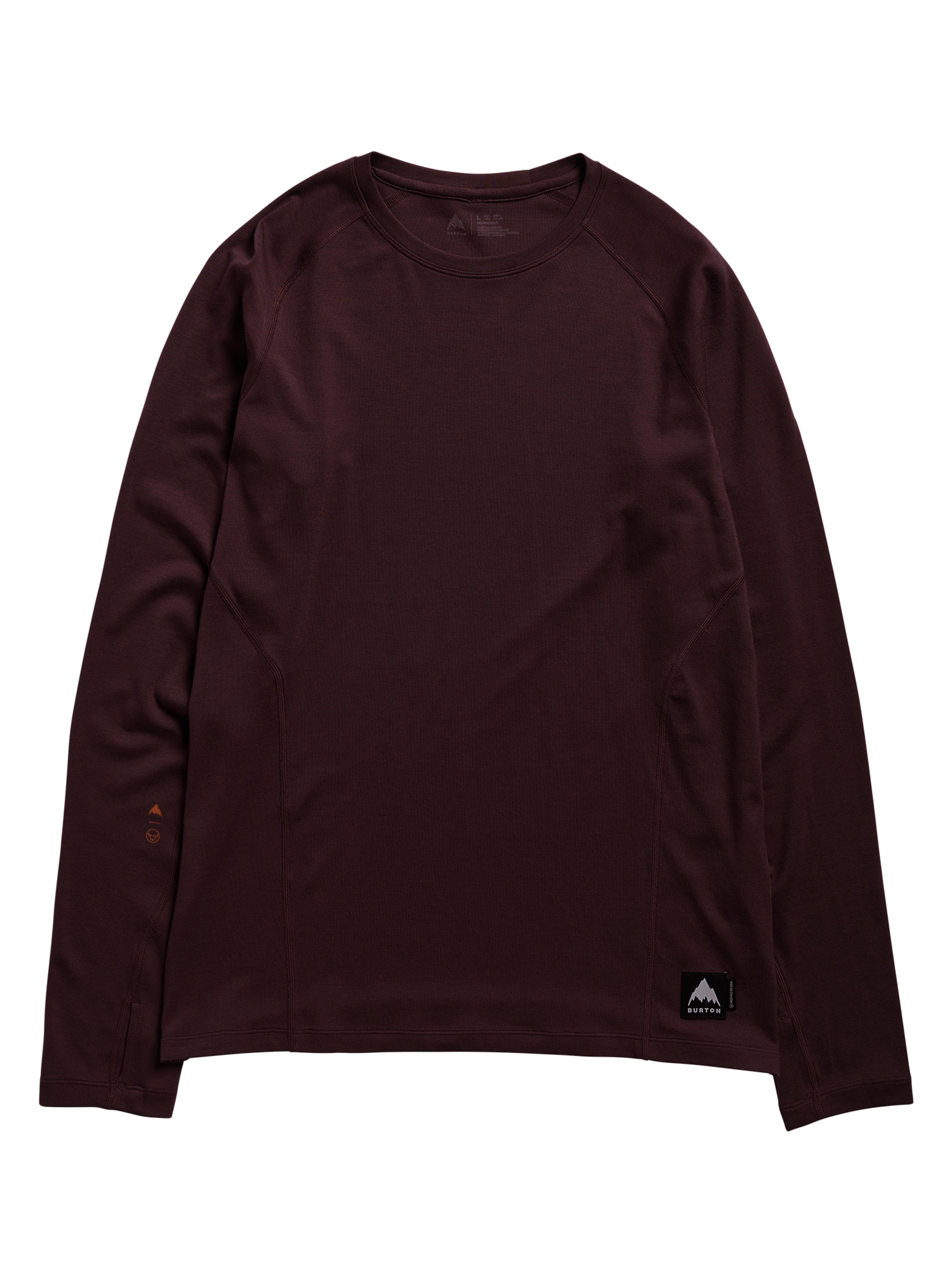 Burton Merino Blend Midweight undertrøye herre mineral blue ullblanding