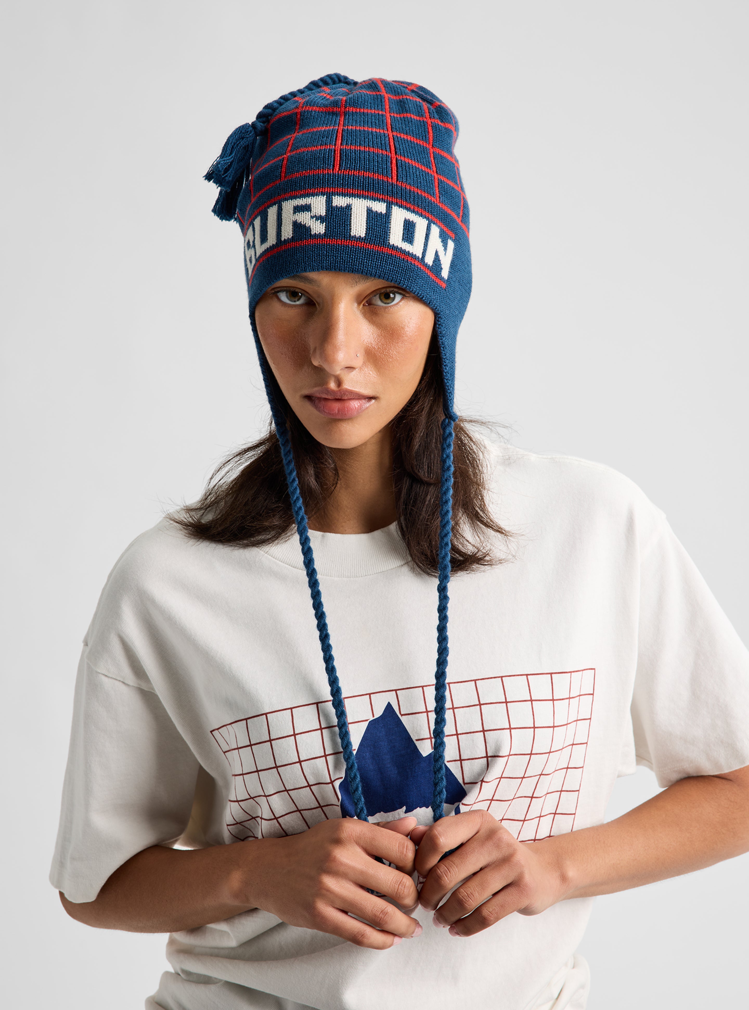 Burton 50th 80's Earflap lue Gray Heather retro