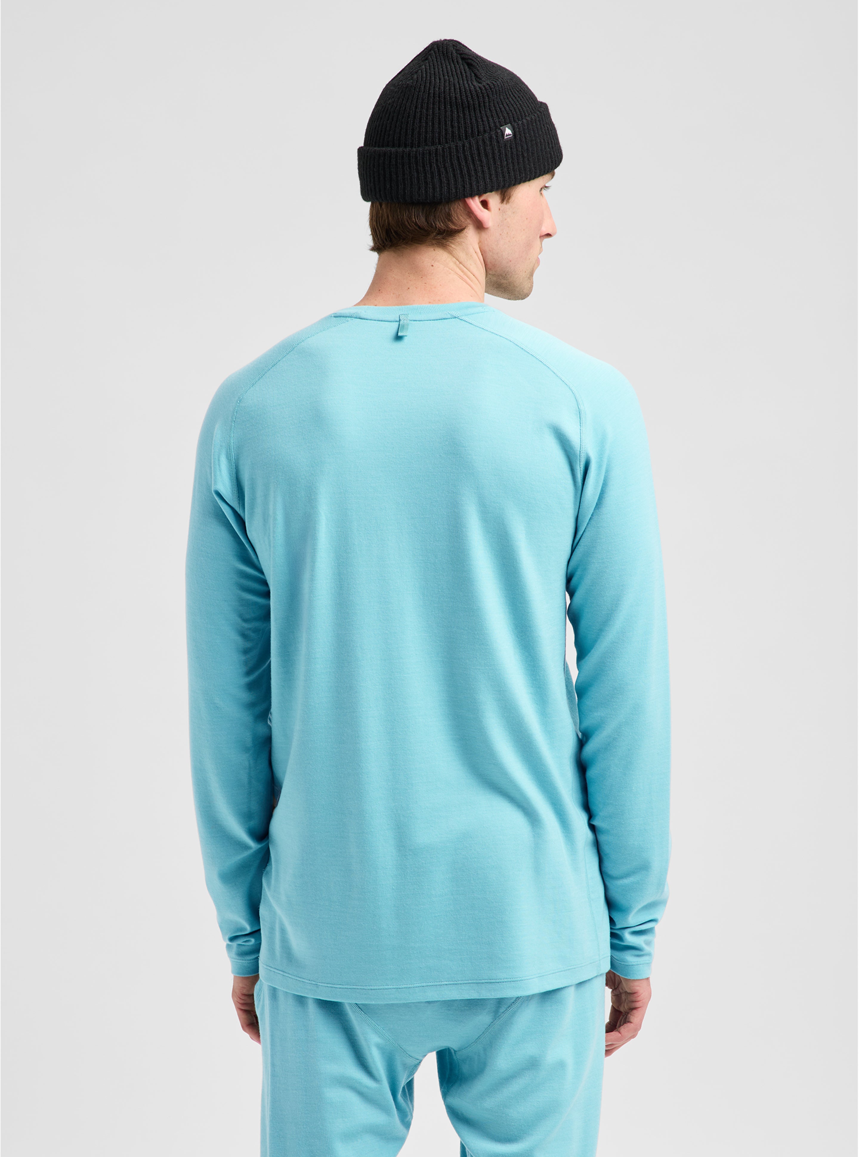 Burton Merino Blend Midweight undertrøye herre mineral blue ullblanding