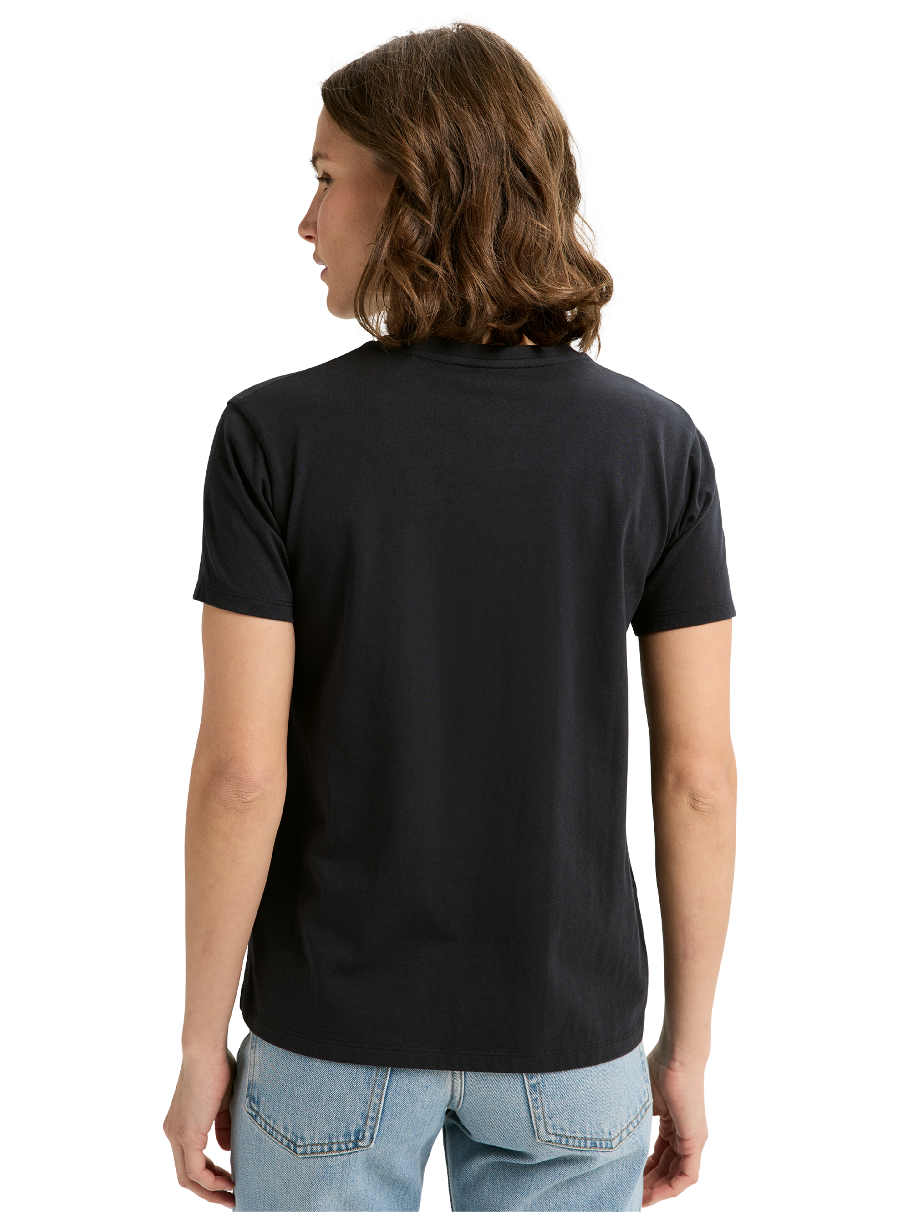 Anon Short Sleeve T-skjorte dame True Black bomull