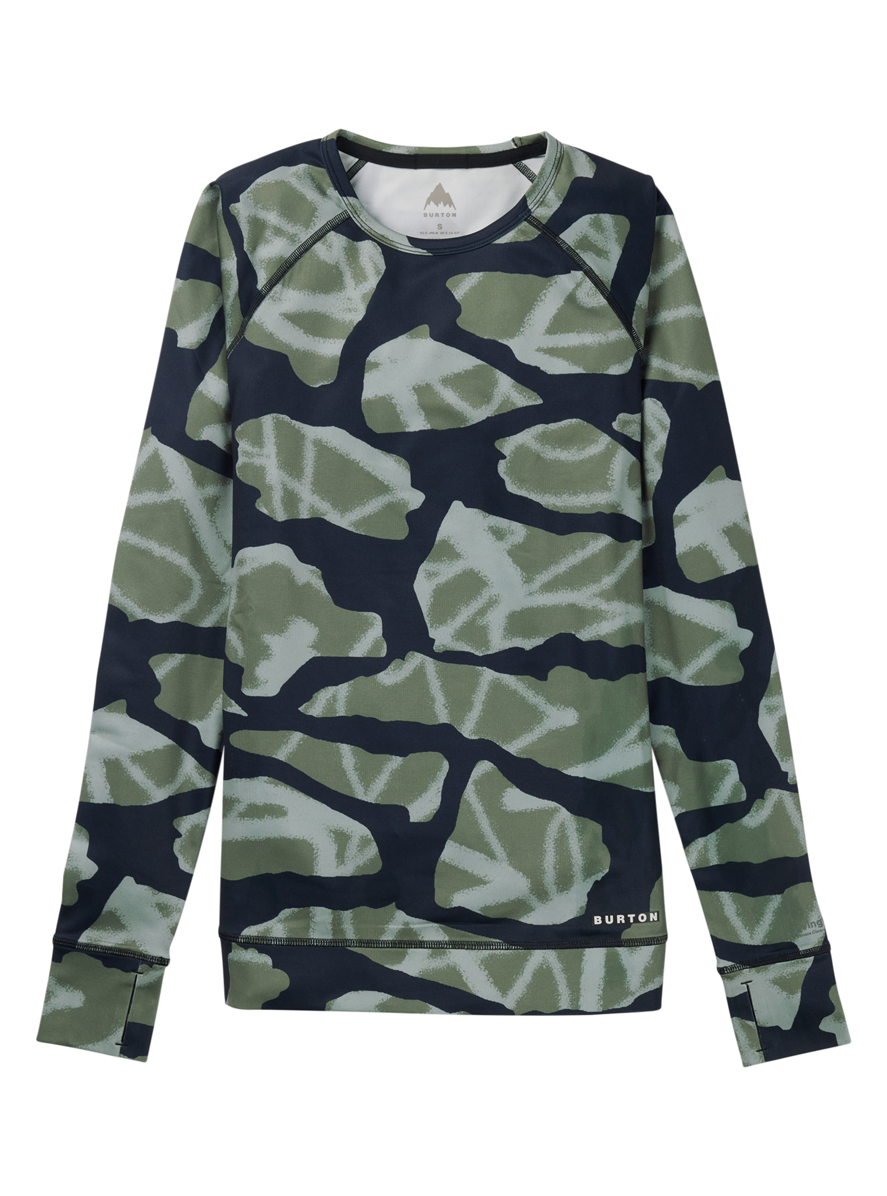 Burton Lightweight X Base Layer Crewneck true black lett
