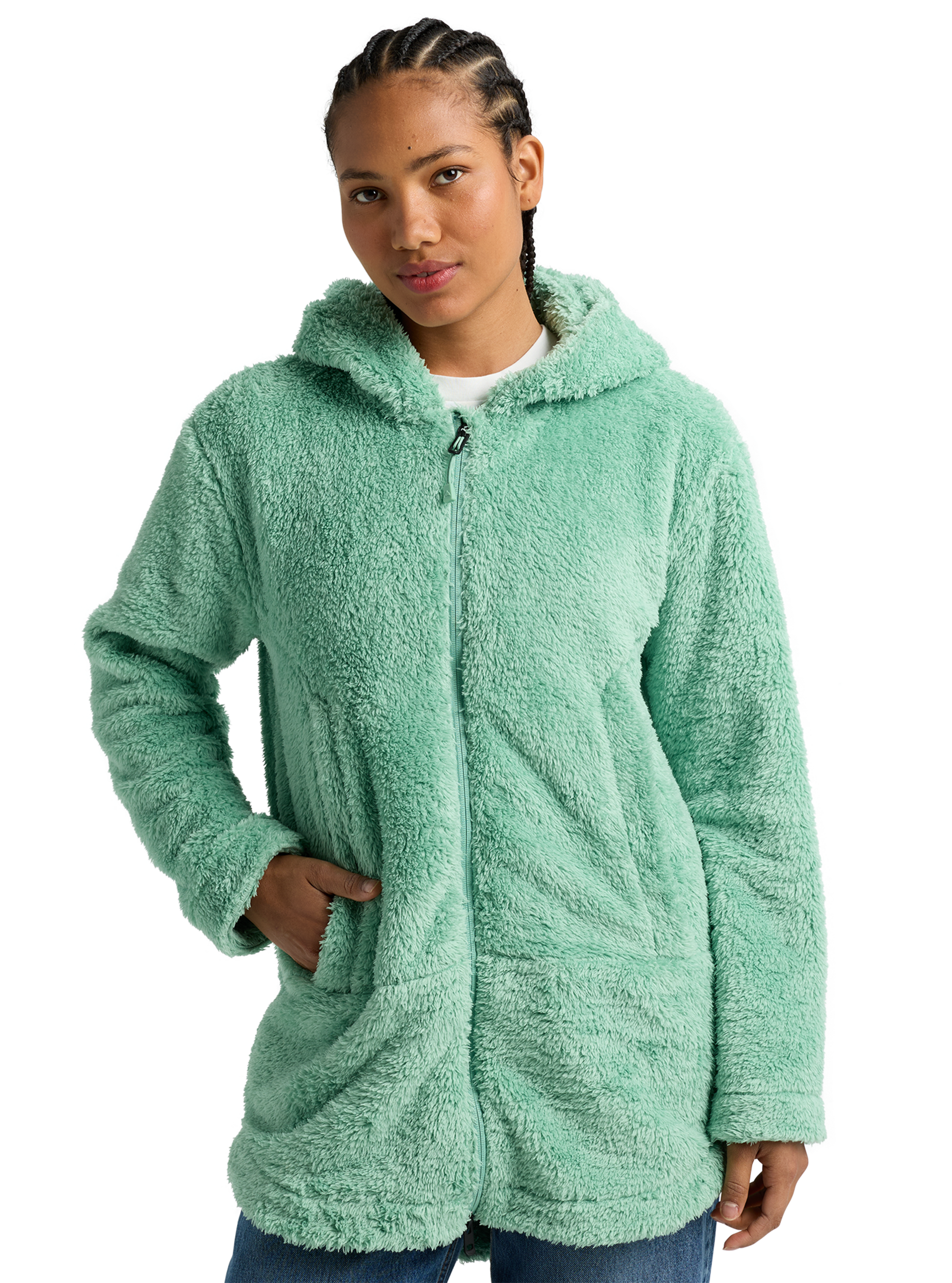 Burton Minxy Hi-Loft Full-Zip fleecejakke soft sage myk