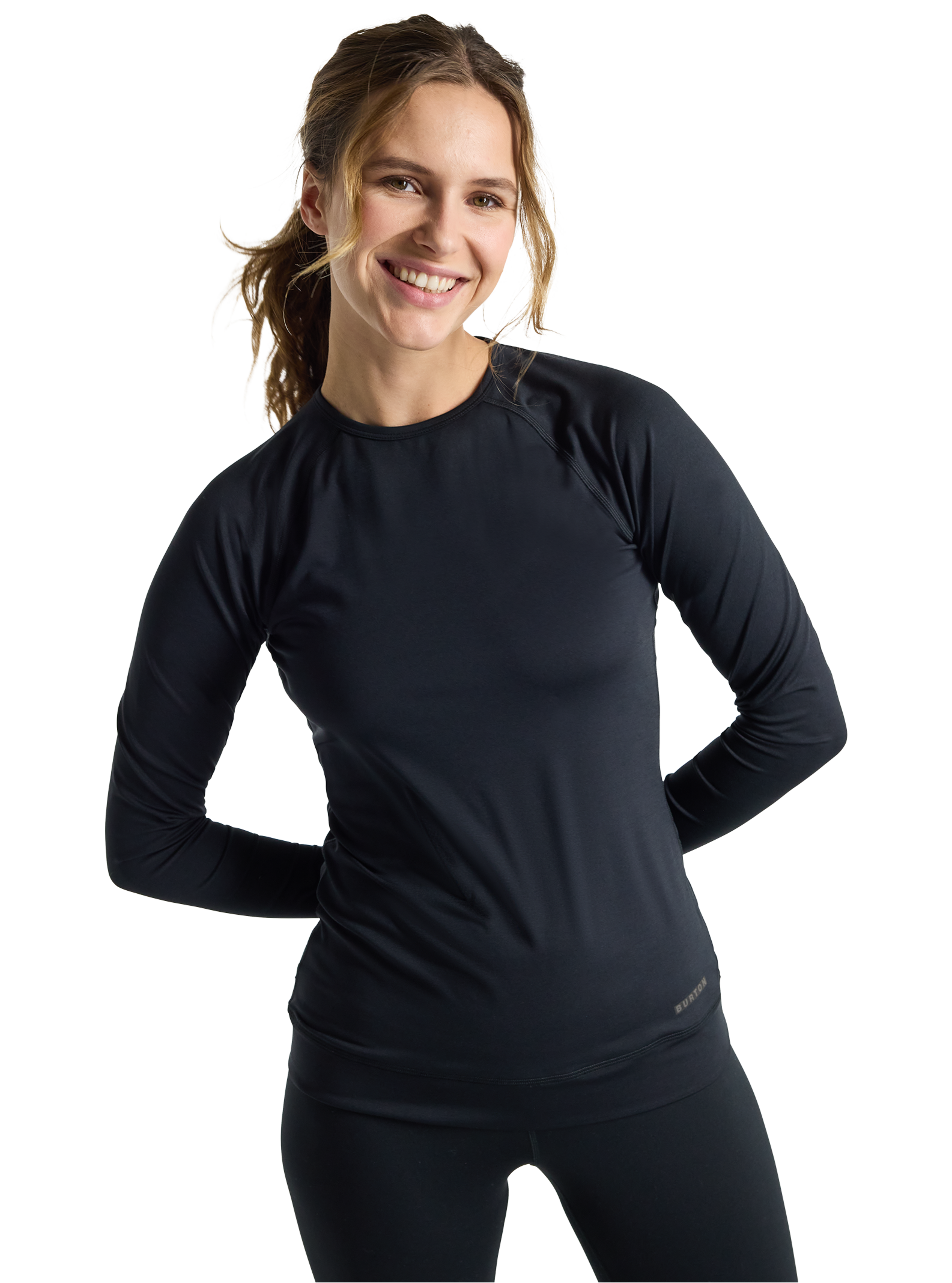 Burton Lightweight X Base Layer Crewneck true black lett
