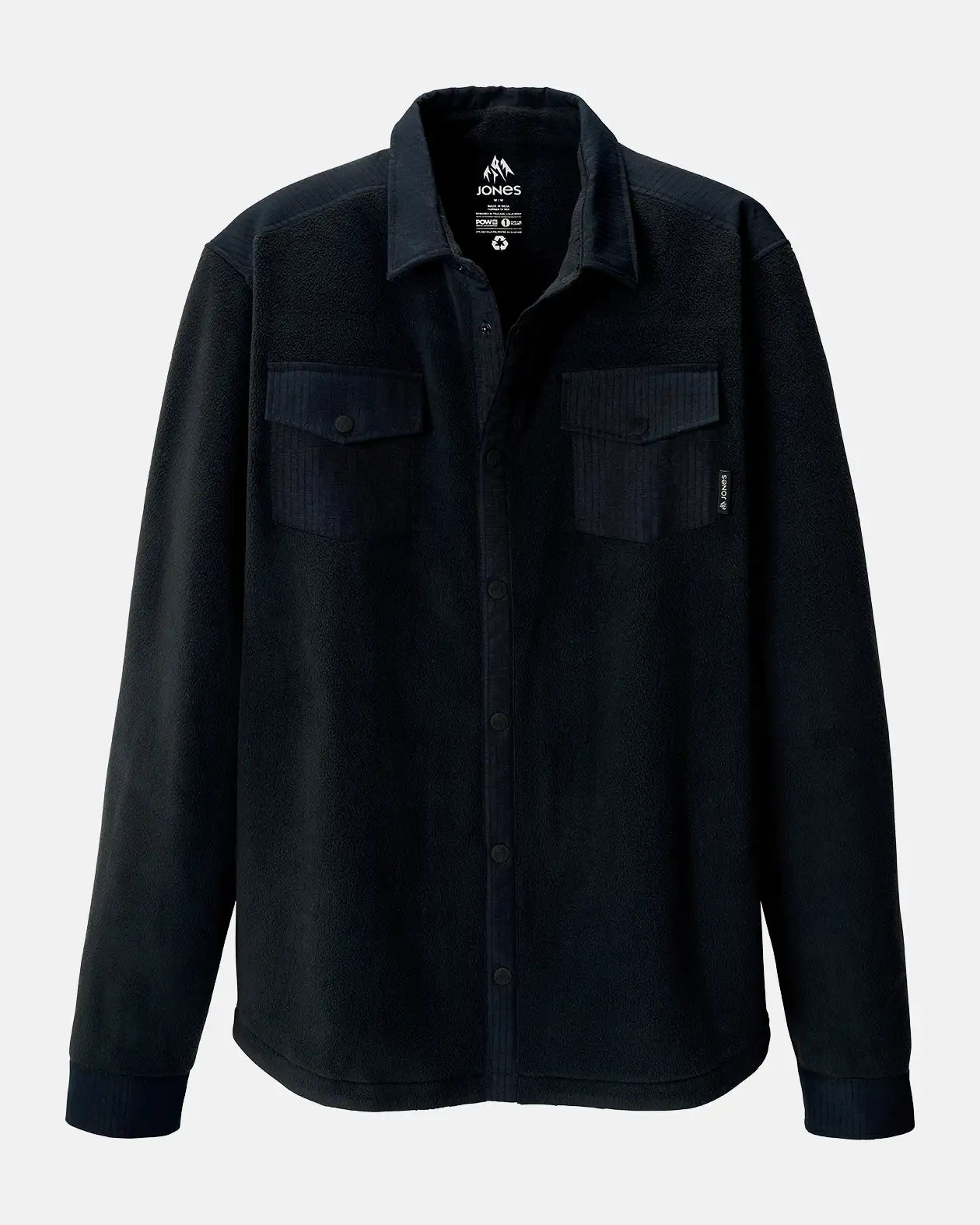 Jones December fleece skjorte stealth black lag