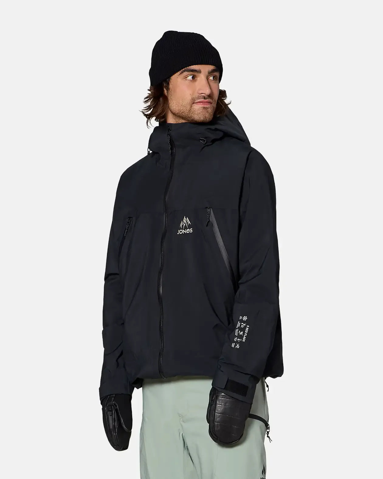Jones Deeper Gore-Tex herrejakke stealth black 2-lags