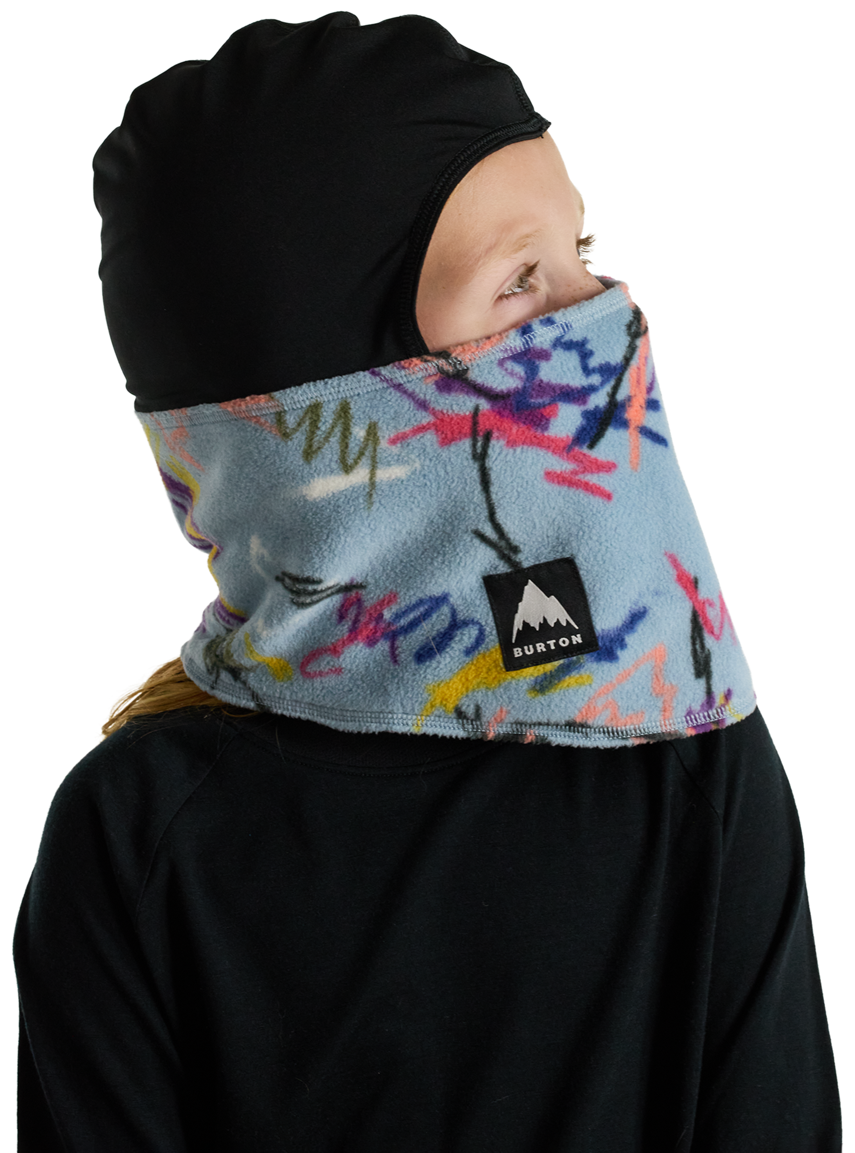Burton Balaclava ansiktsmaske True Black barn vindtett