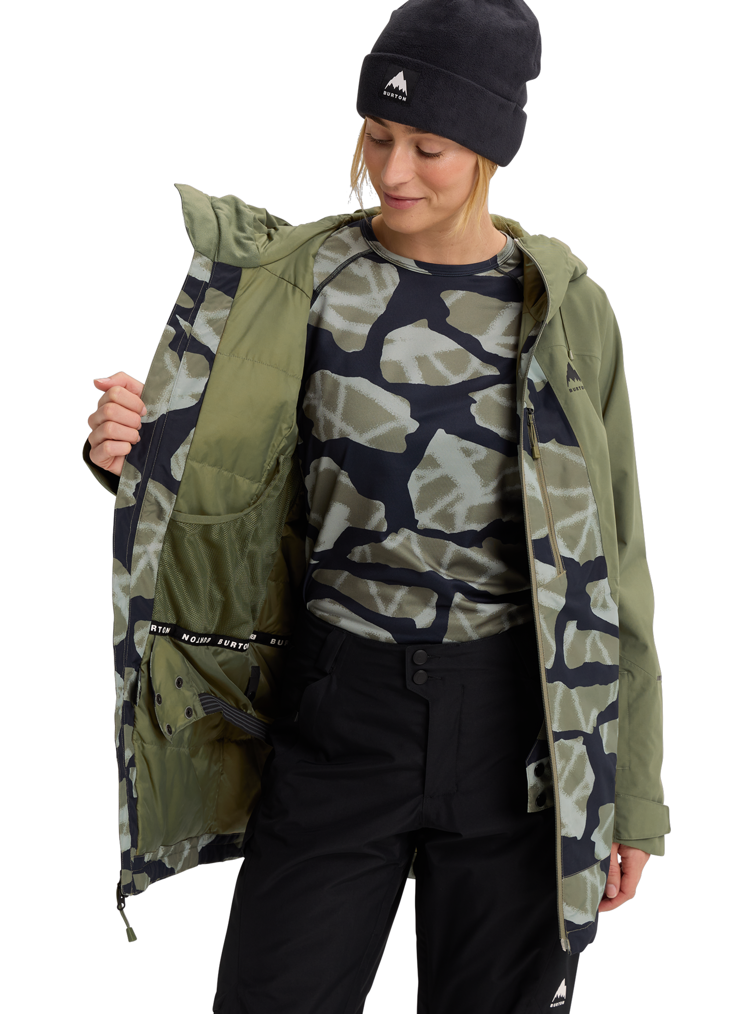 Burton Reserve 2L snowboardjakke dame forest moss