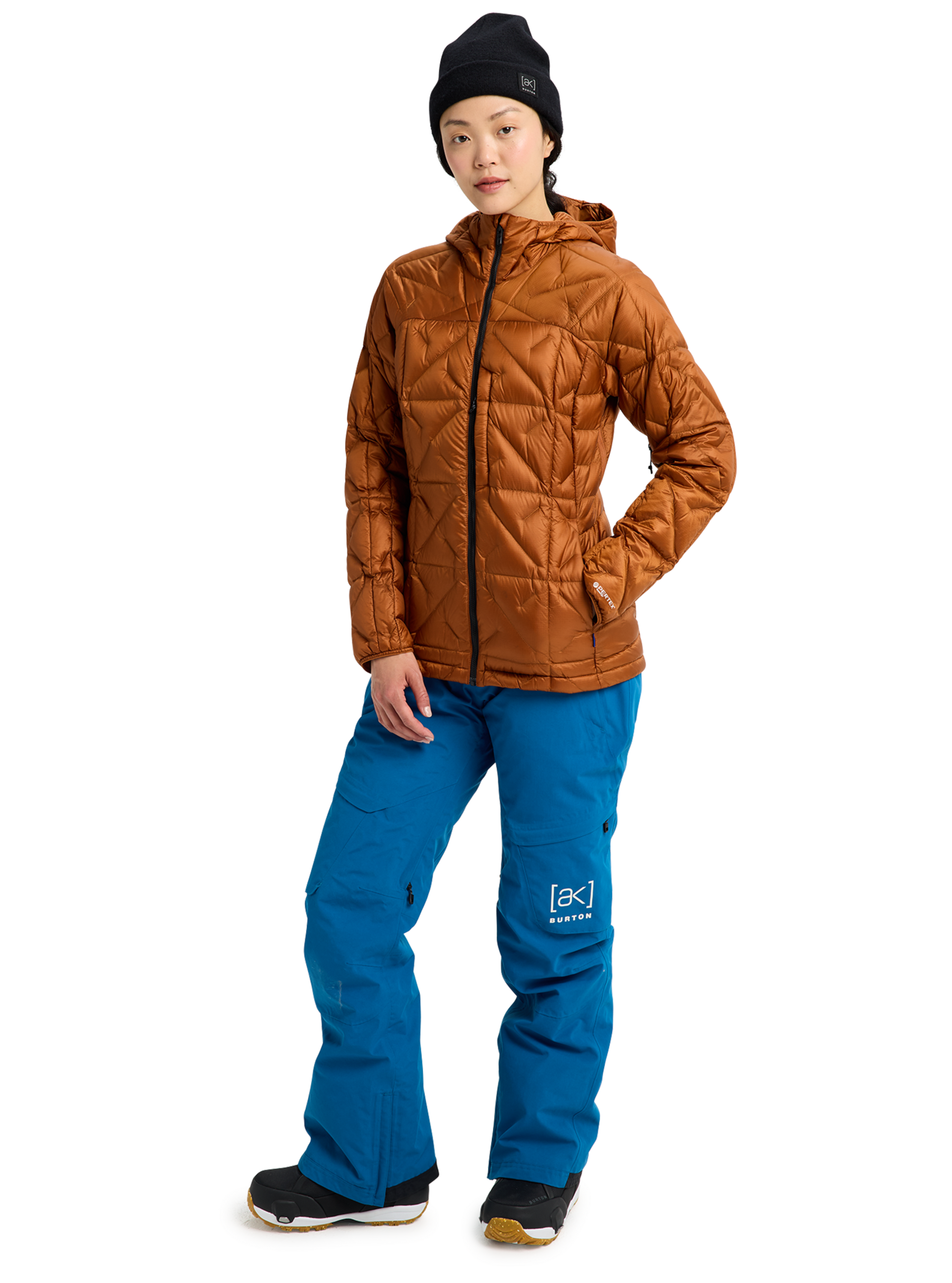 Burton [ak] Baker dunjakke dame Soft Sage med hette