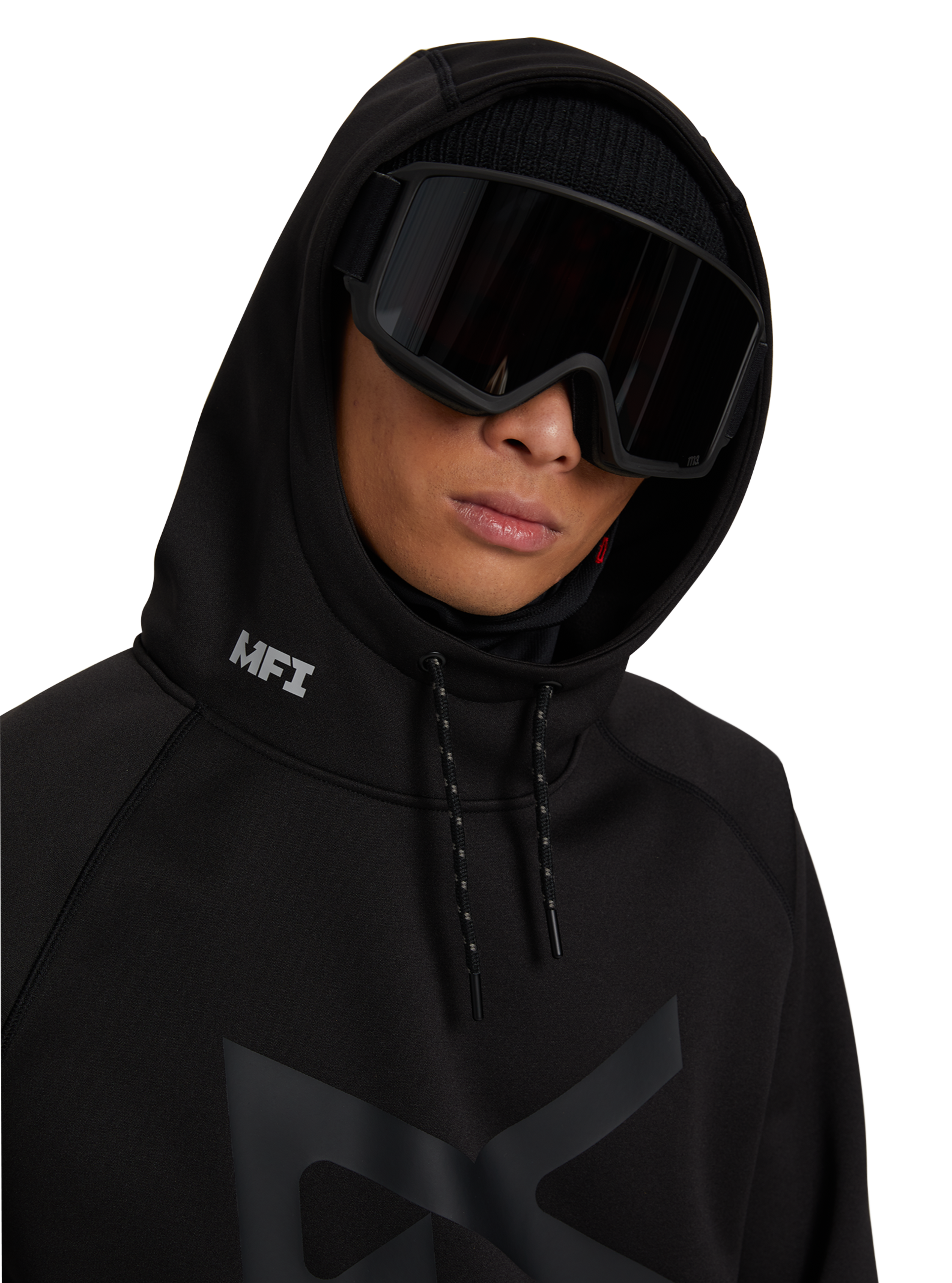 Anon MFI Pullover Hoodie hettegenser Terracotta Black fleece