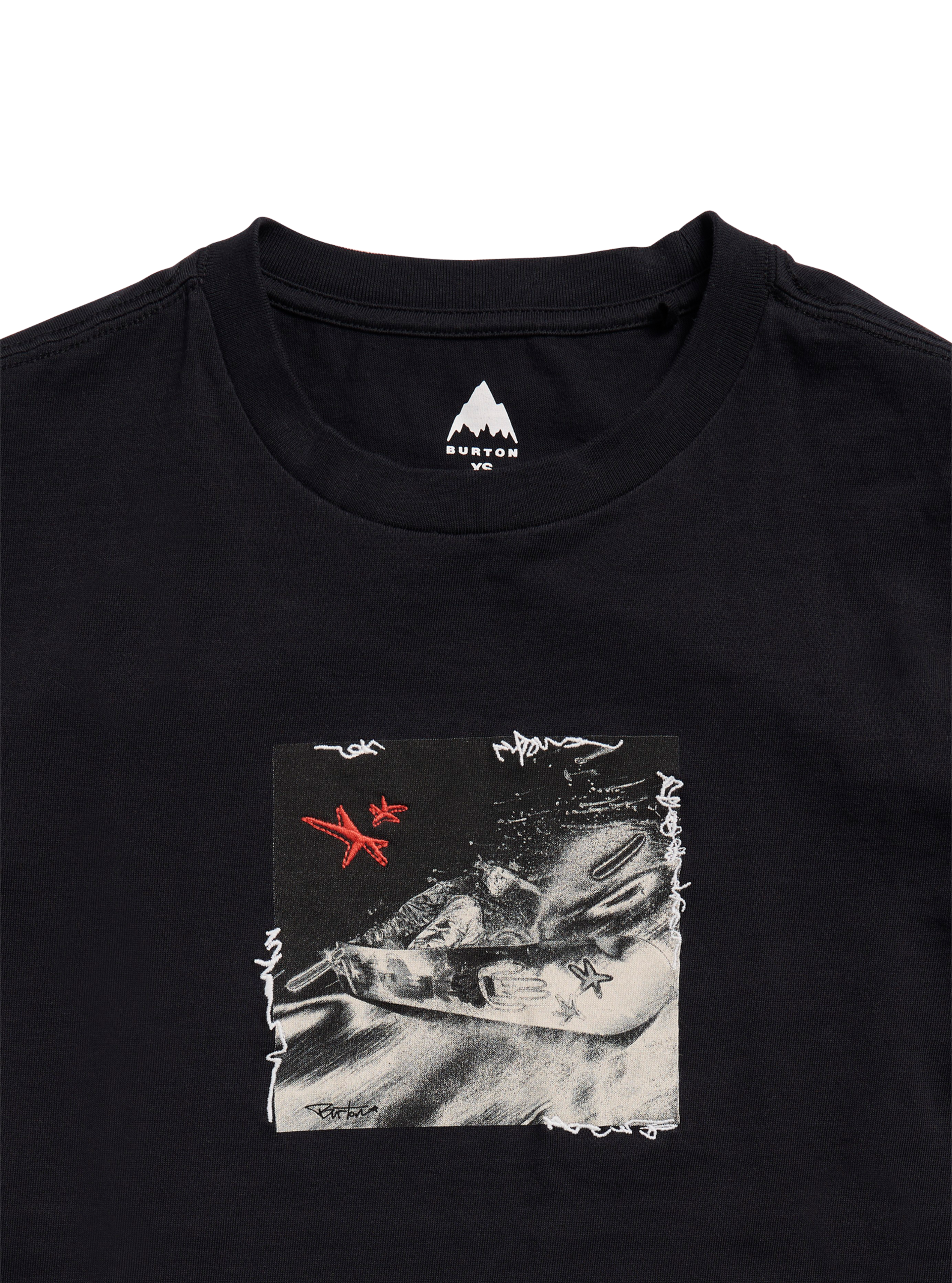 Burton Rider 27 t-skjorte True Black metalltrykk