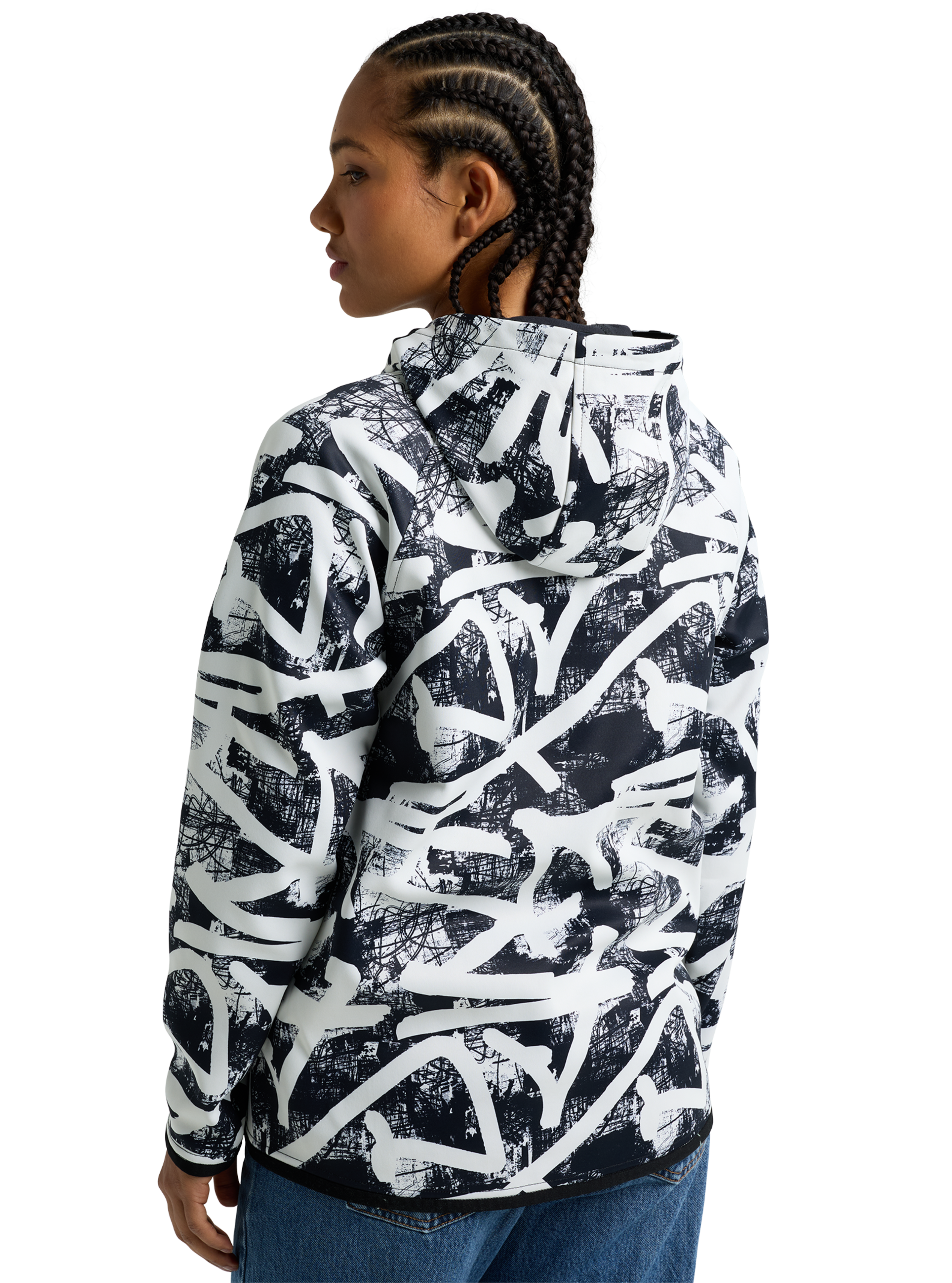 Burton Crown fleecegenser dame light teal hette