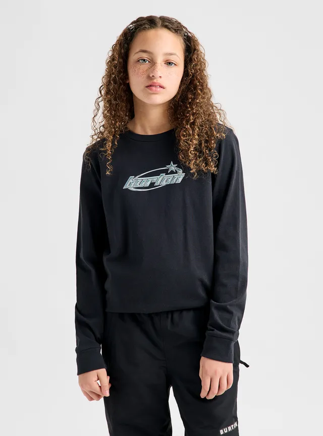 Burton Blossom 27 Long Sleeve t-skjorte barn True Black økologisk