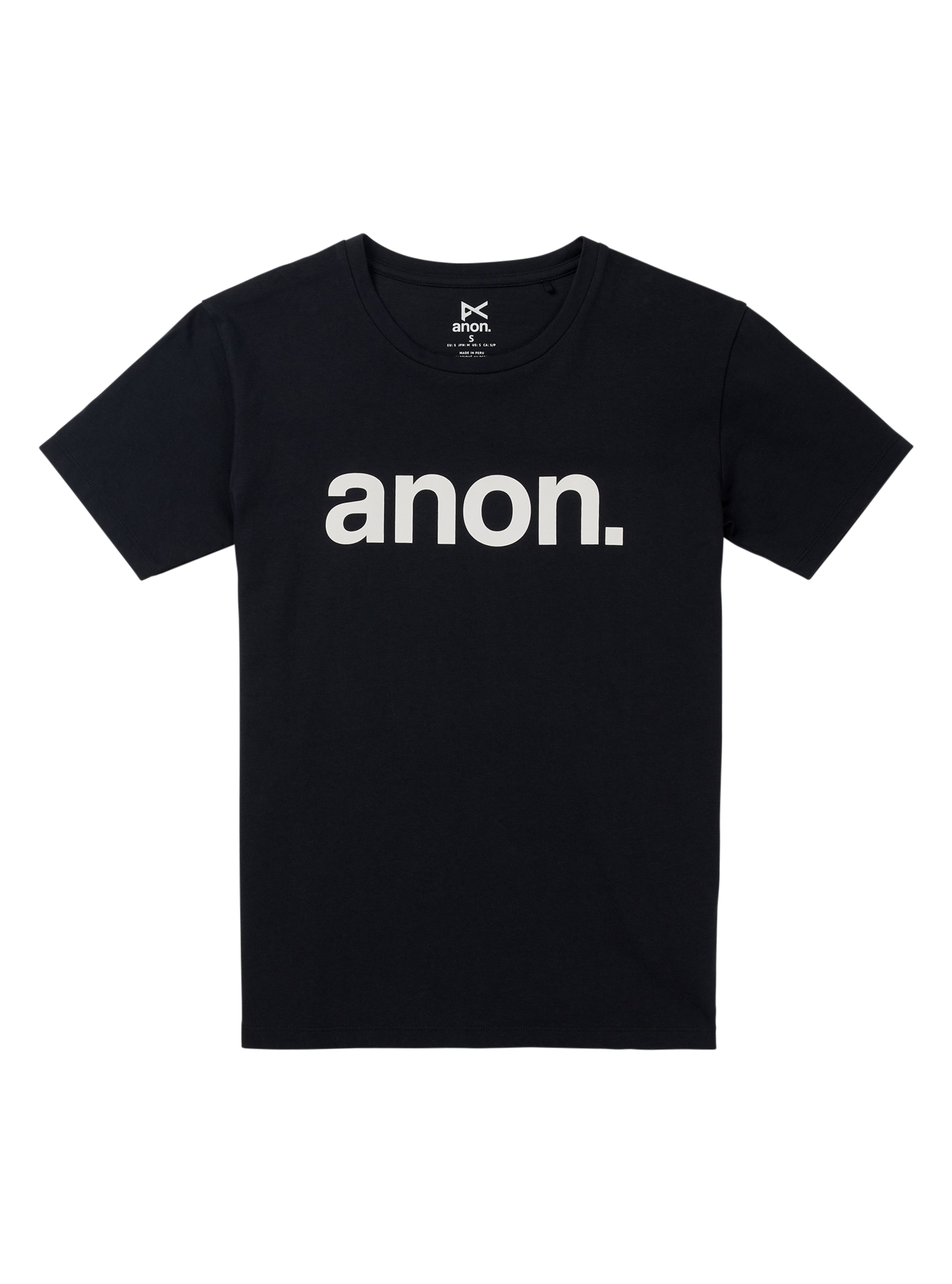 Anon Short Sleeve T-skjorte dame True Black bomull